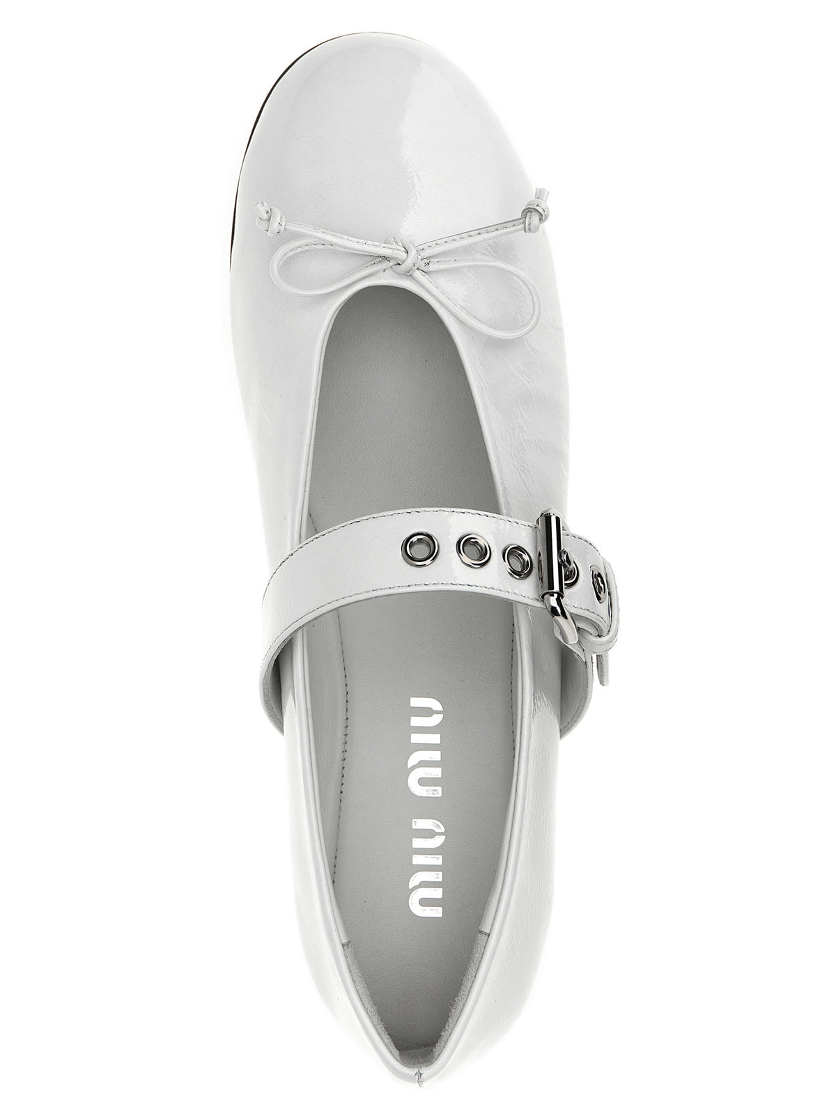 Miu Miu Women Buckle And Bow Ballet Flats MIU MIU