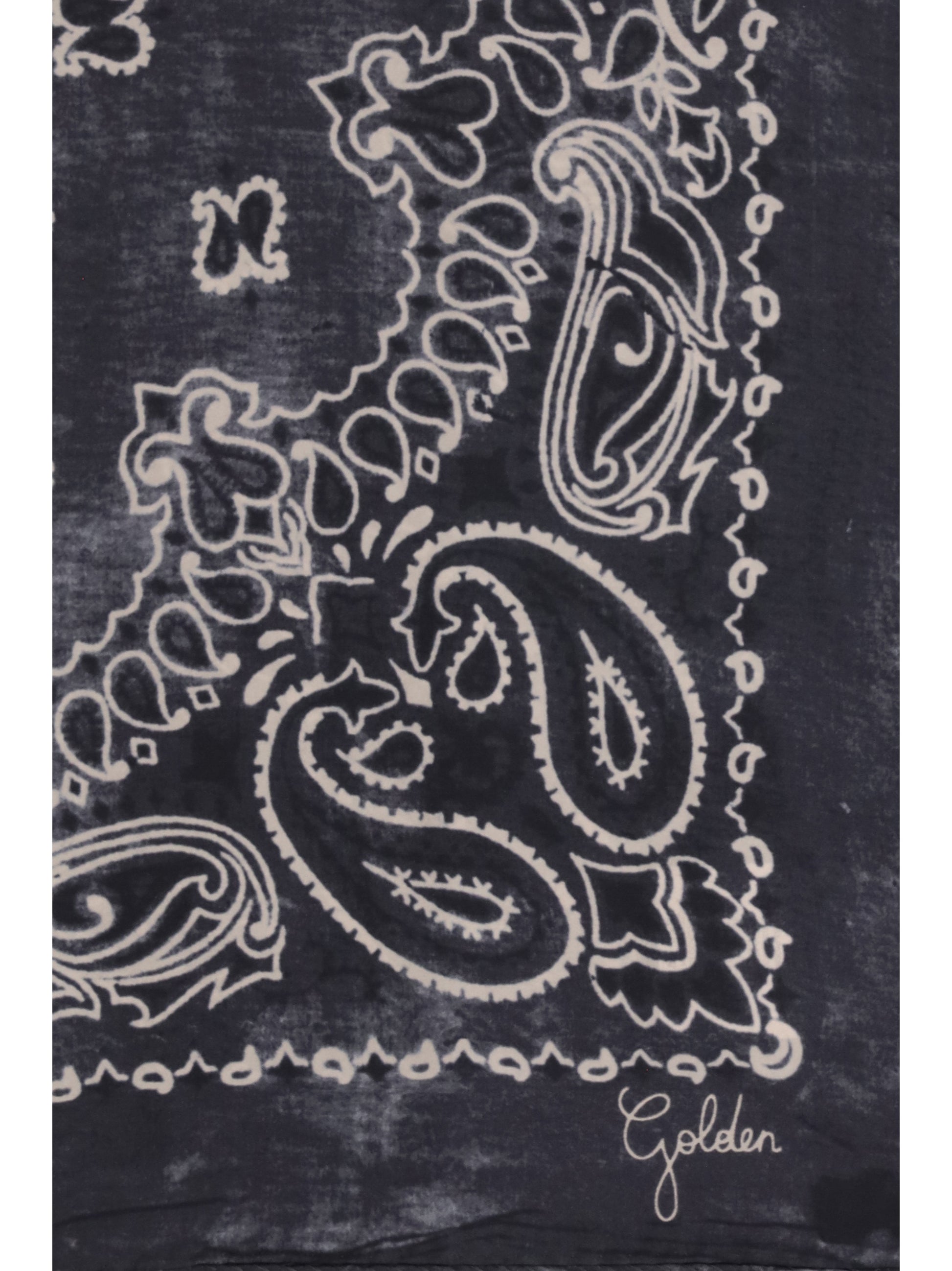 Golden Goose Women Golden Paisley Printed Silk Scarf GOLDEN GOOSE