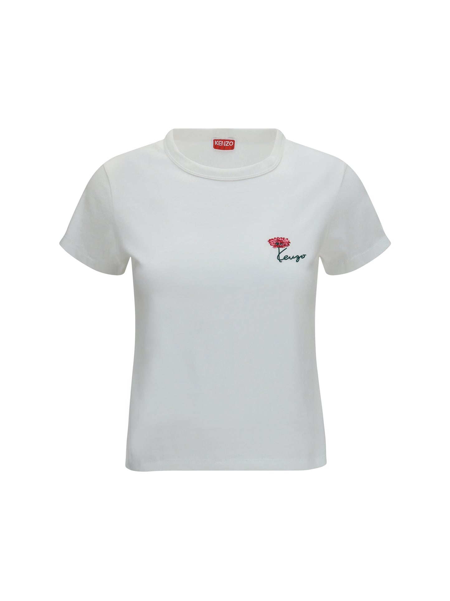 Kenzo Women Kenzo Tulip Embroidered Cotton T-Shirt KENZO