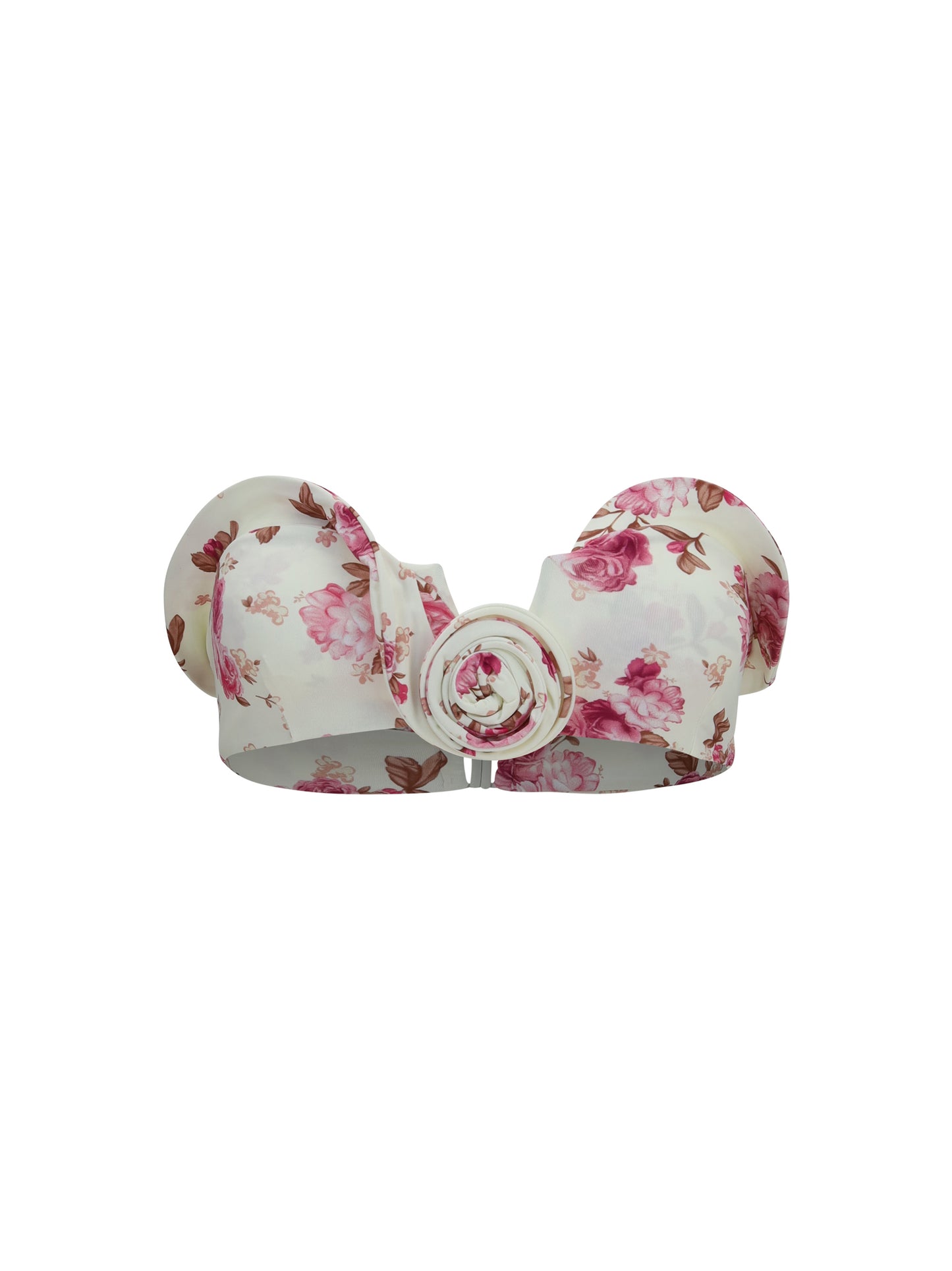 Magda Butrym Women Sculptural Floral-Print Bandeau Swim Top MAGDA BUTRYM