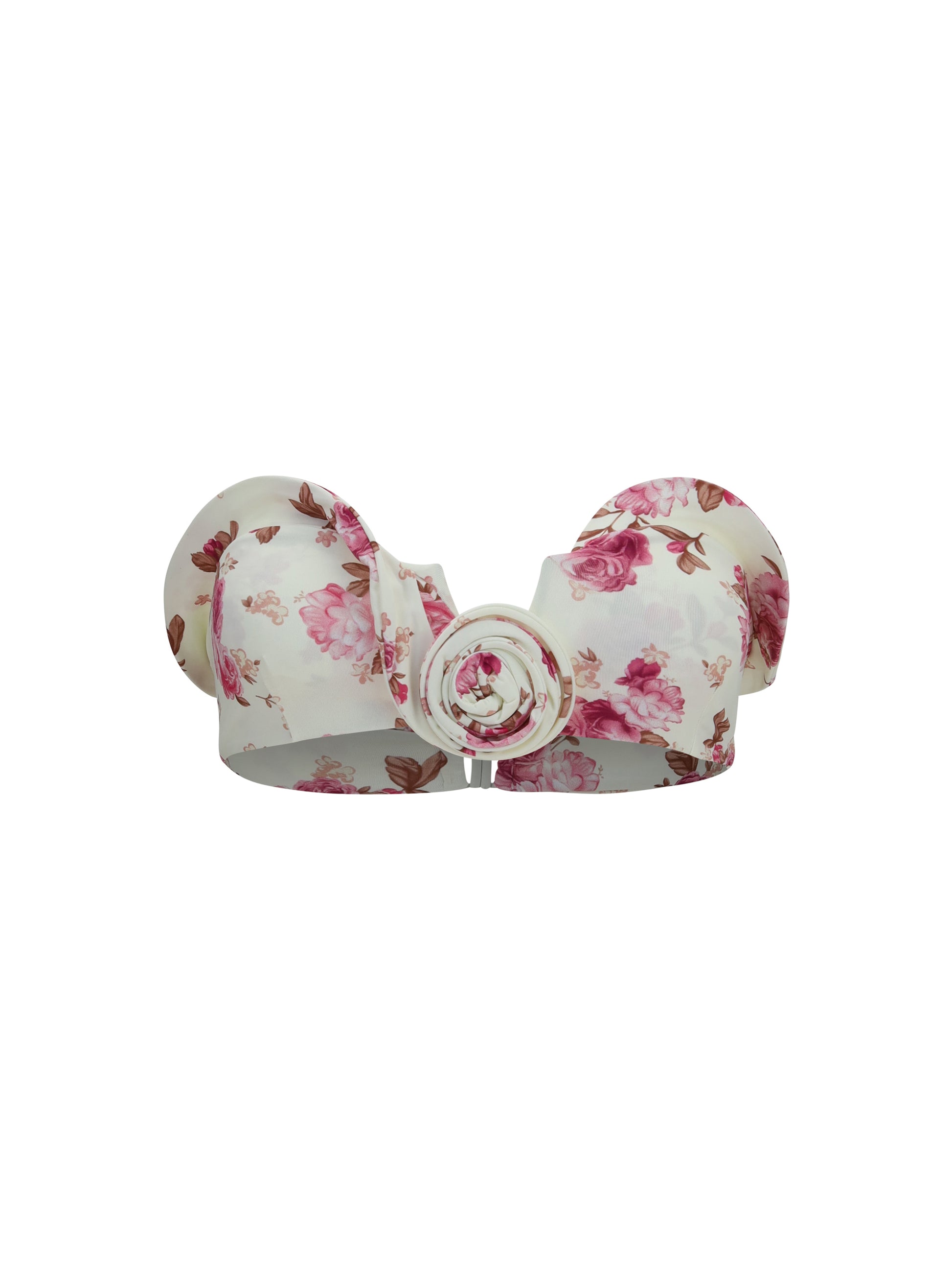 Magda Butrym Women Sculptural Floral-Print Bandeau Swim Top MAGDA BUTRYM