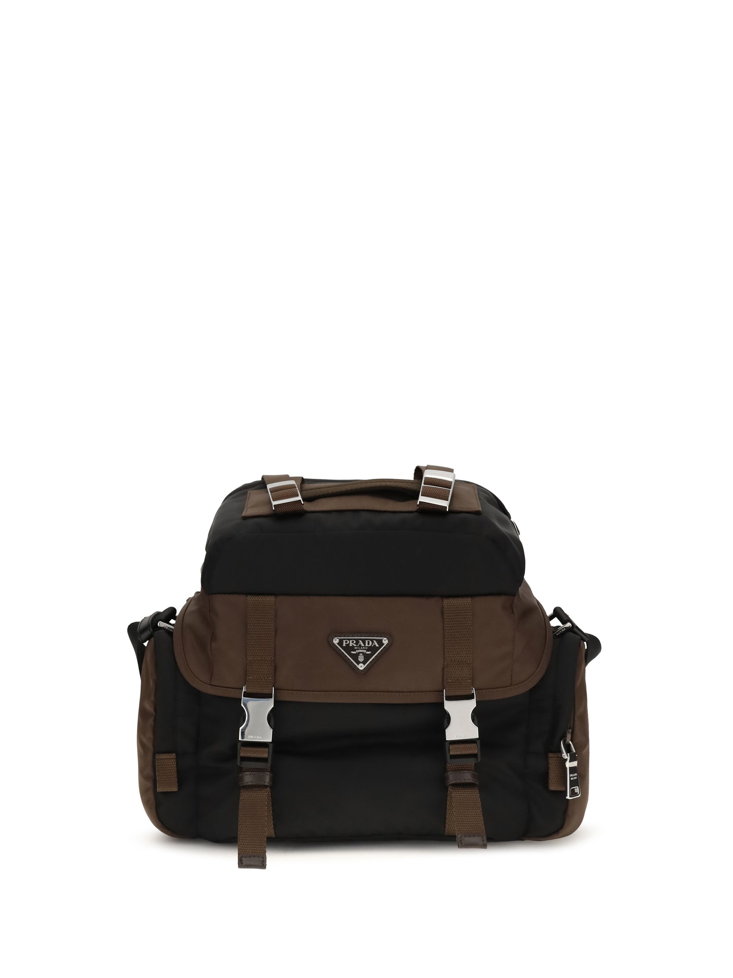 Prada Men Explore Shoulder Bag In Re-Nylon And Leather PRADA