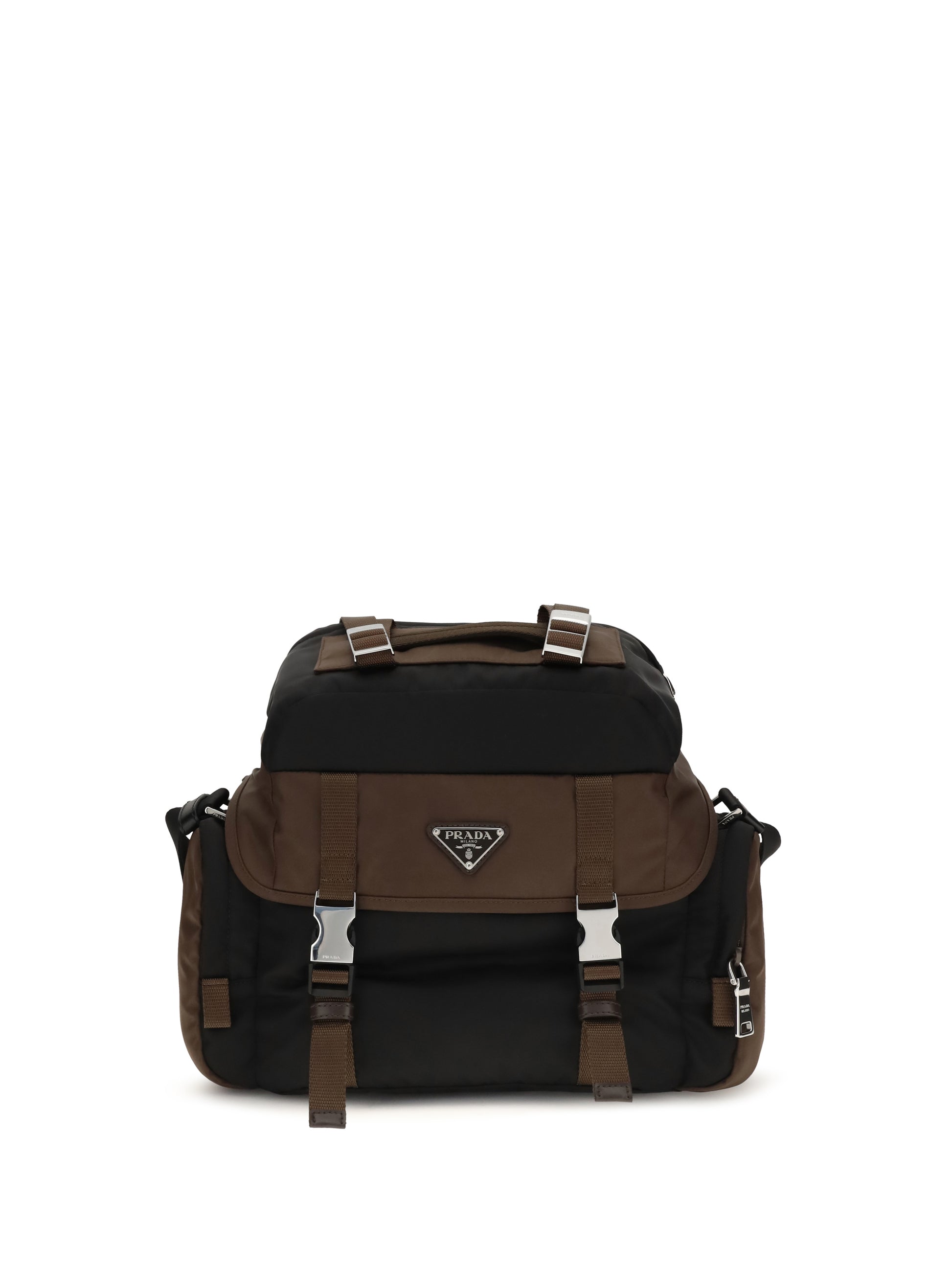 Prada Men Explore Shoulder Bag In Re-Nylon And Leather PRADA