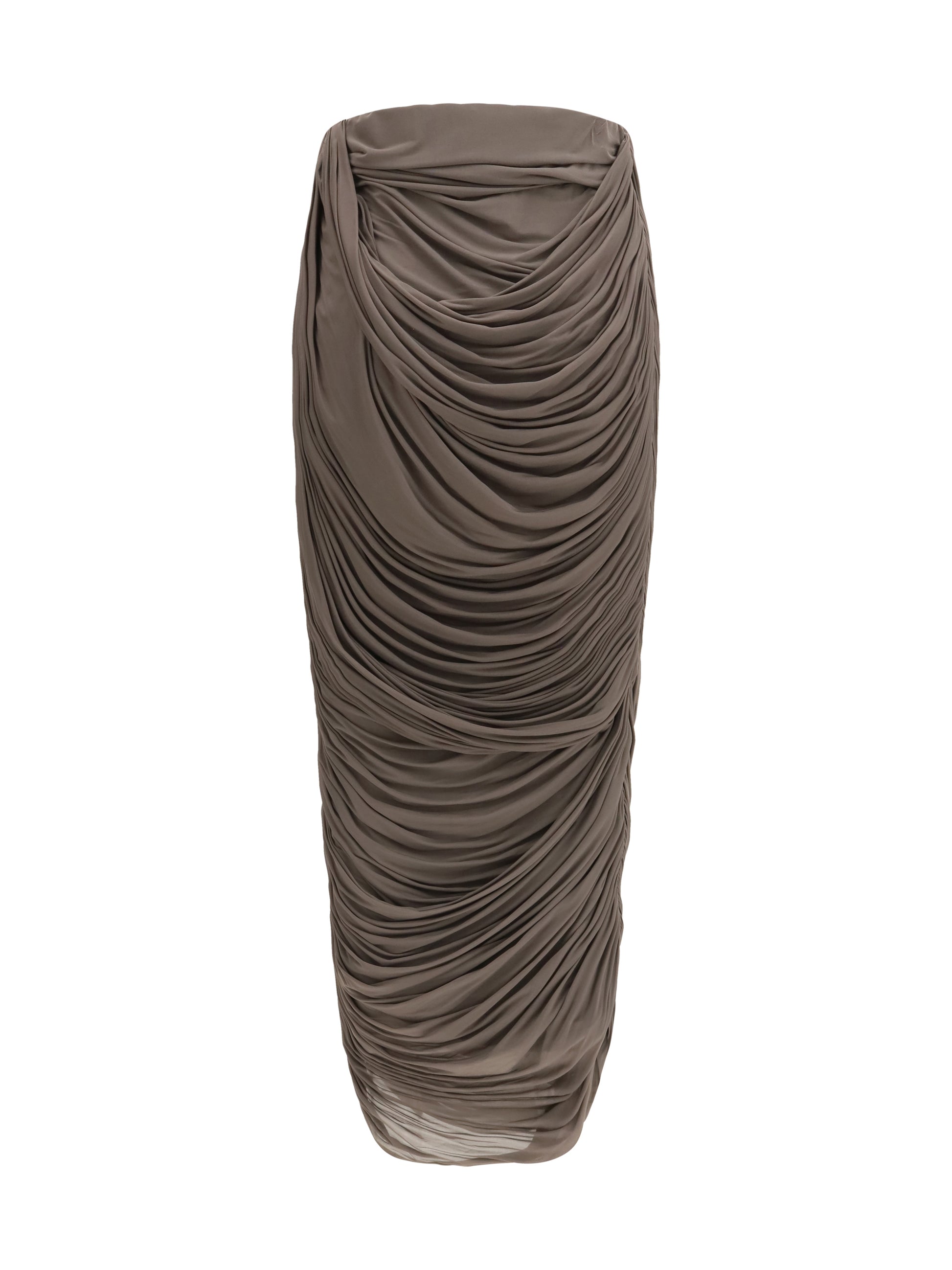 Magda Butrym Women Draped Silk Midi Skirt MAGDA BUTRYM