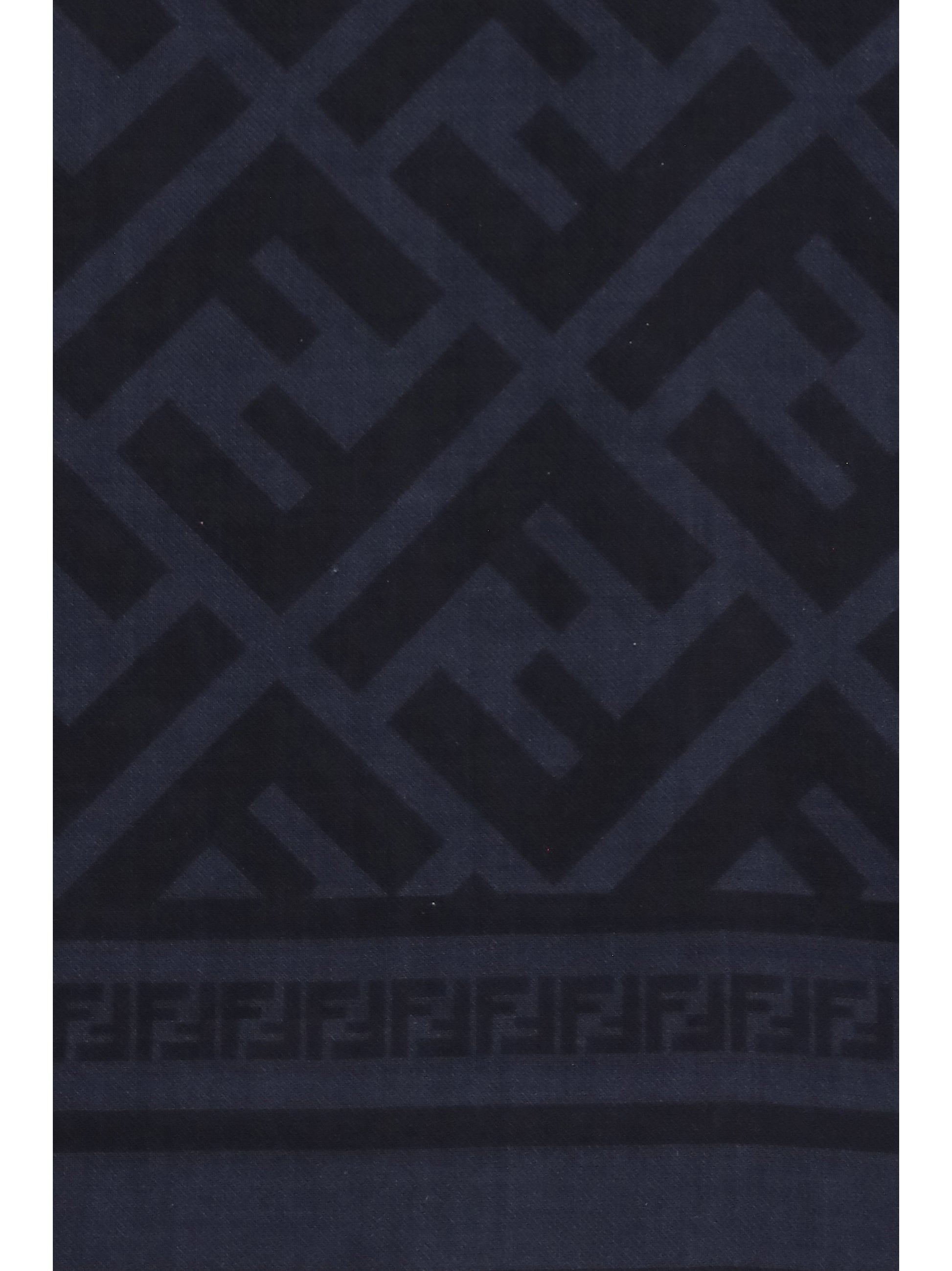Fendi Men Ff Wool And Silk Scarf FENDI