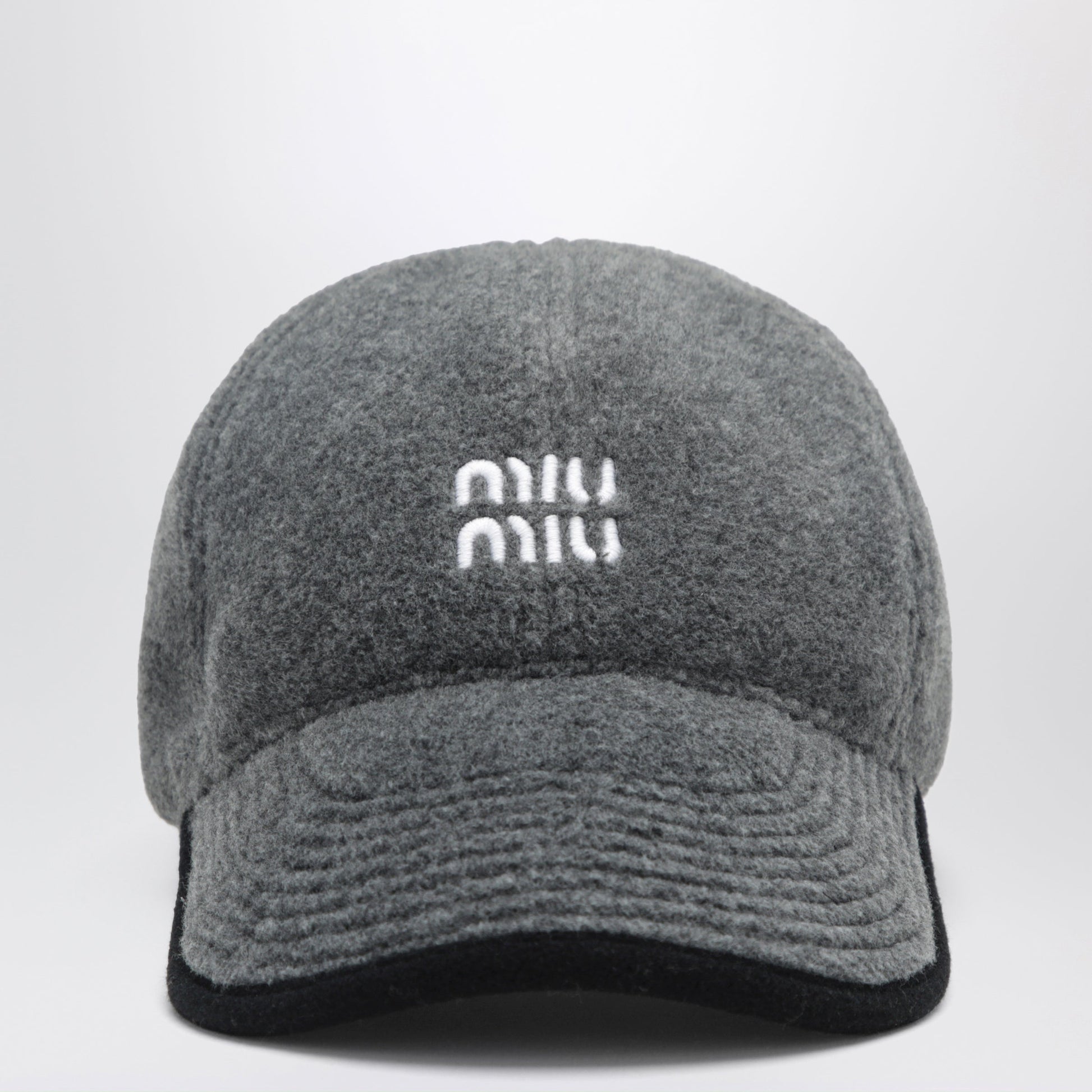Miu Miu Gray Fleece Baseball Hat Women MIU MIU