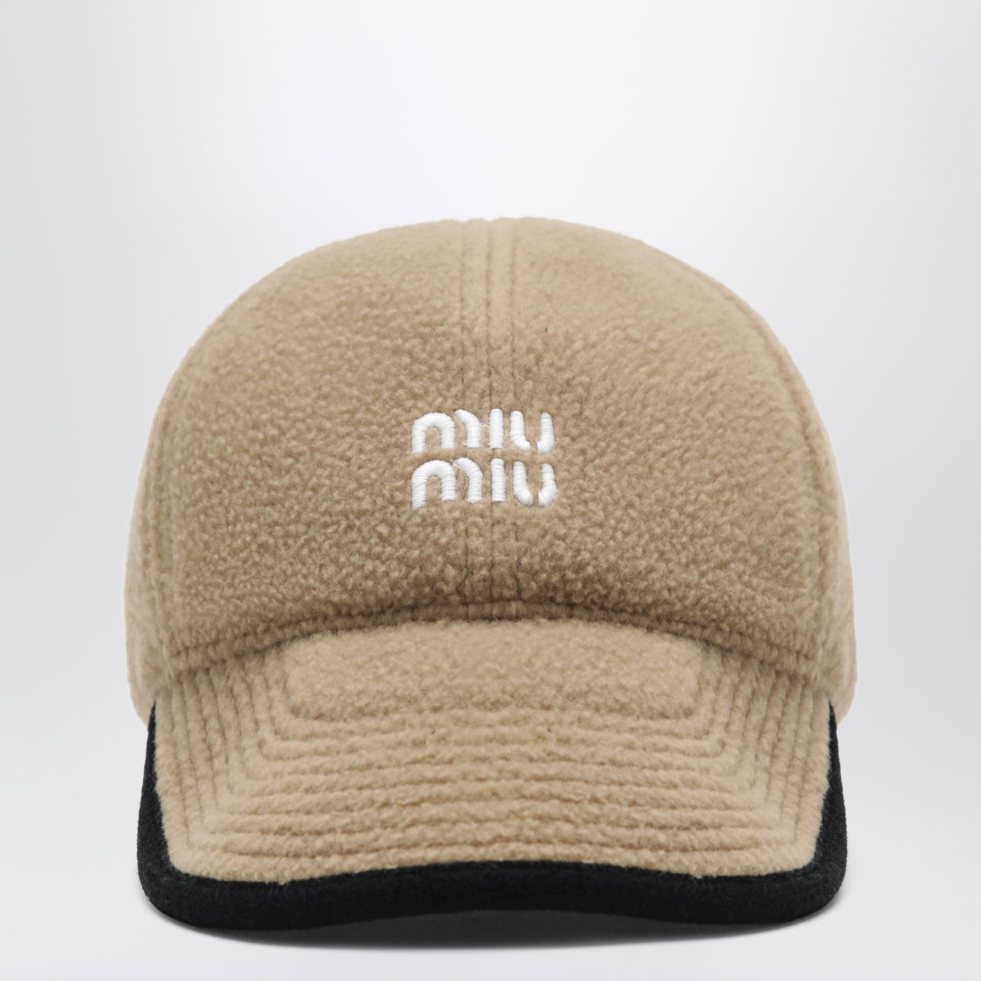 Miu Miu Camel Fleece Baseball Hat Women MIU MIU