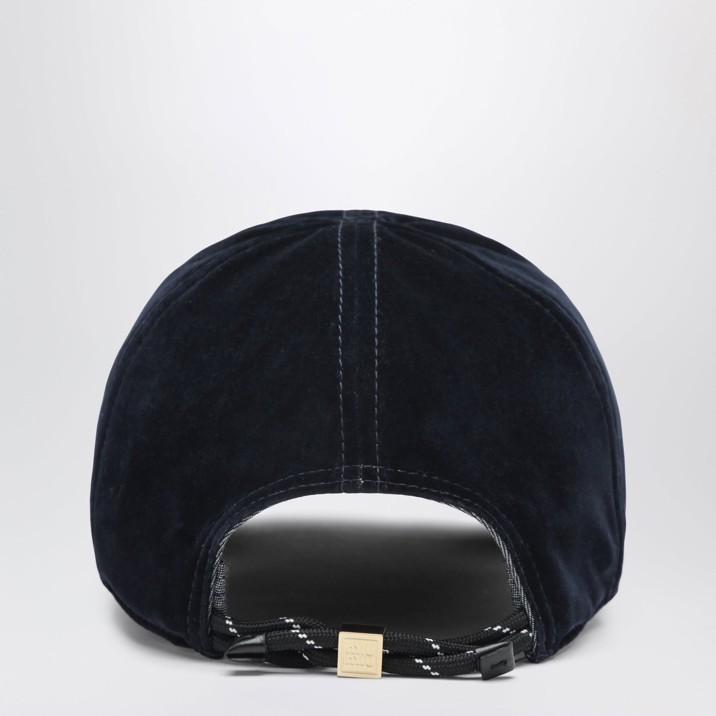 Miu Miu Blue And Black Velvet Baseball Hat Women MIU MIU