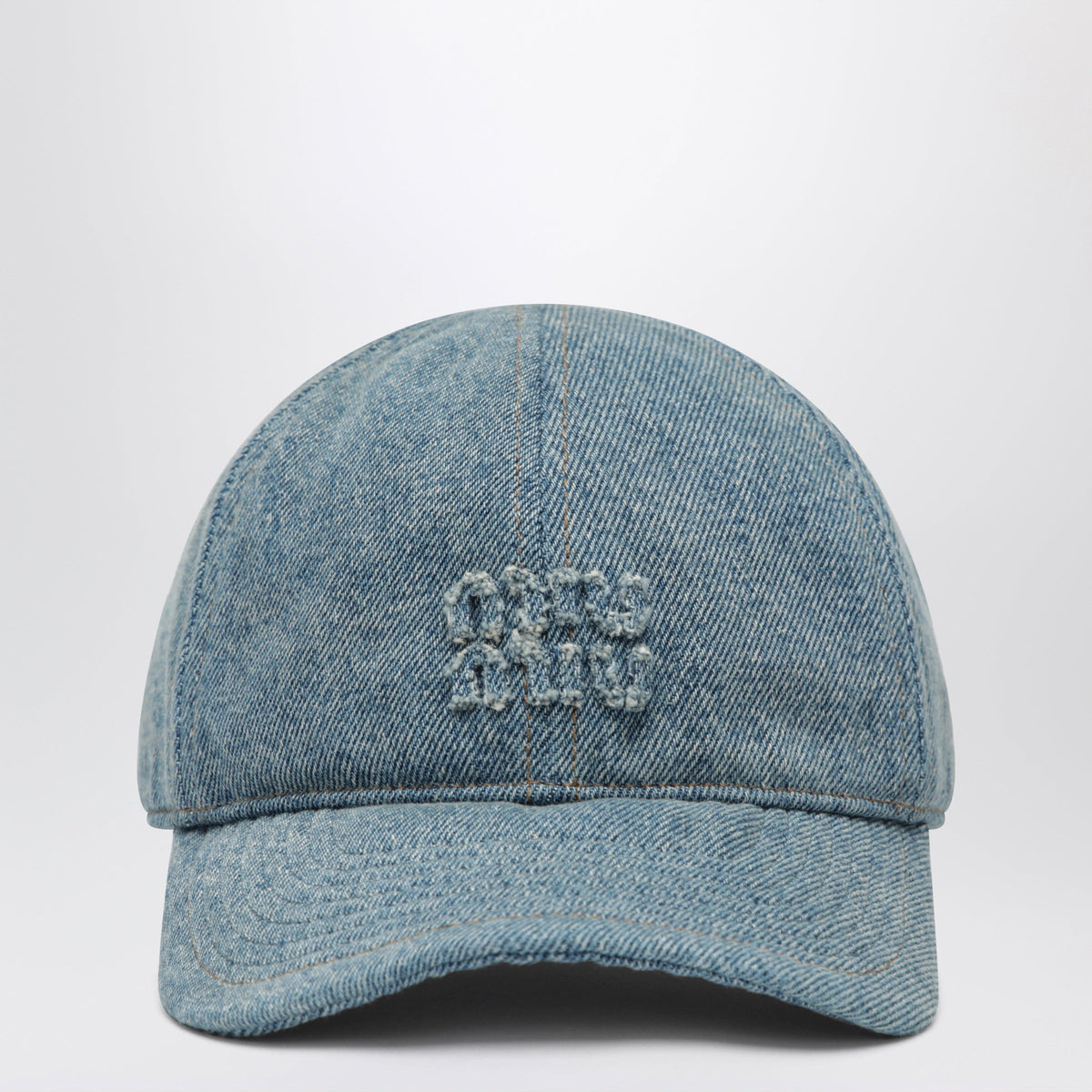Miu Miu Light Blue Denim Cap Women MIU MIU