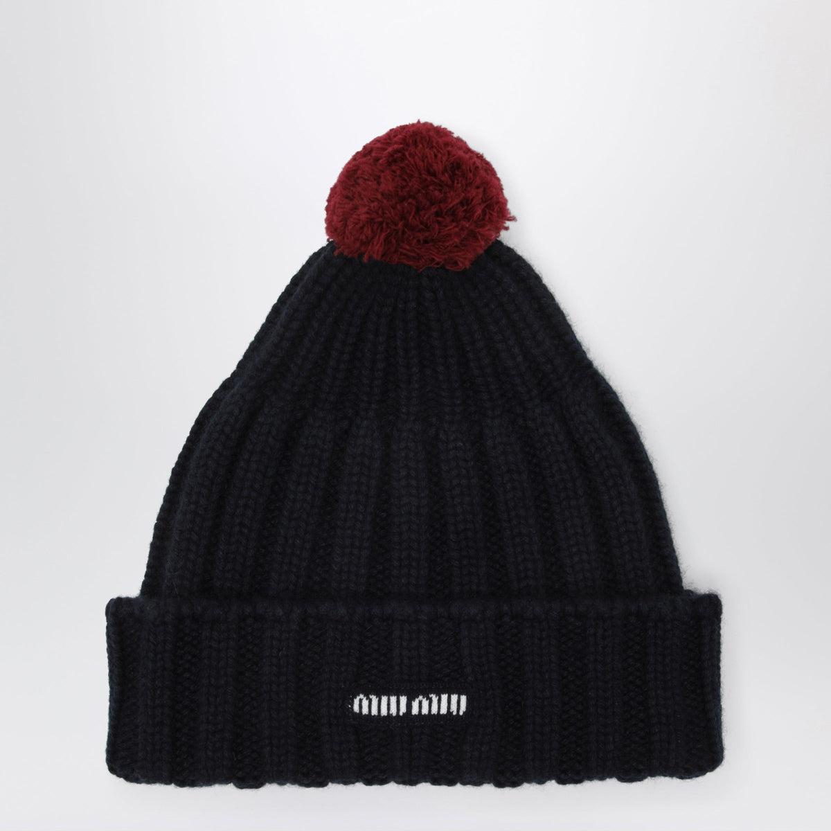 Miu Miu Blue/Amaranth Beanie In Cashmere Women MIU MIU
