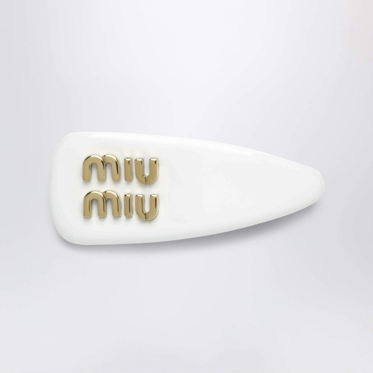 Miu Miu White Patent Leather Clip Women MIU MIU
