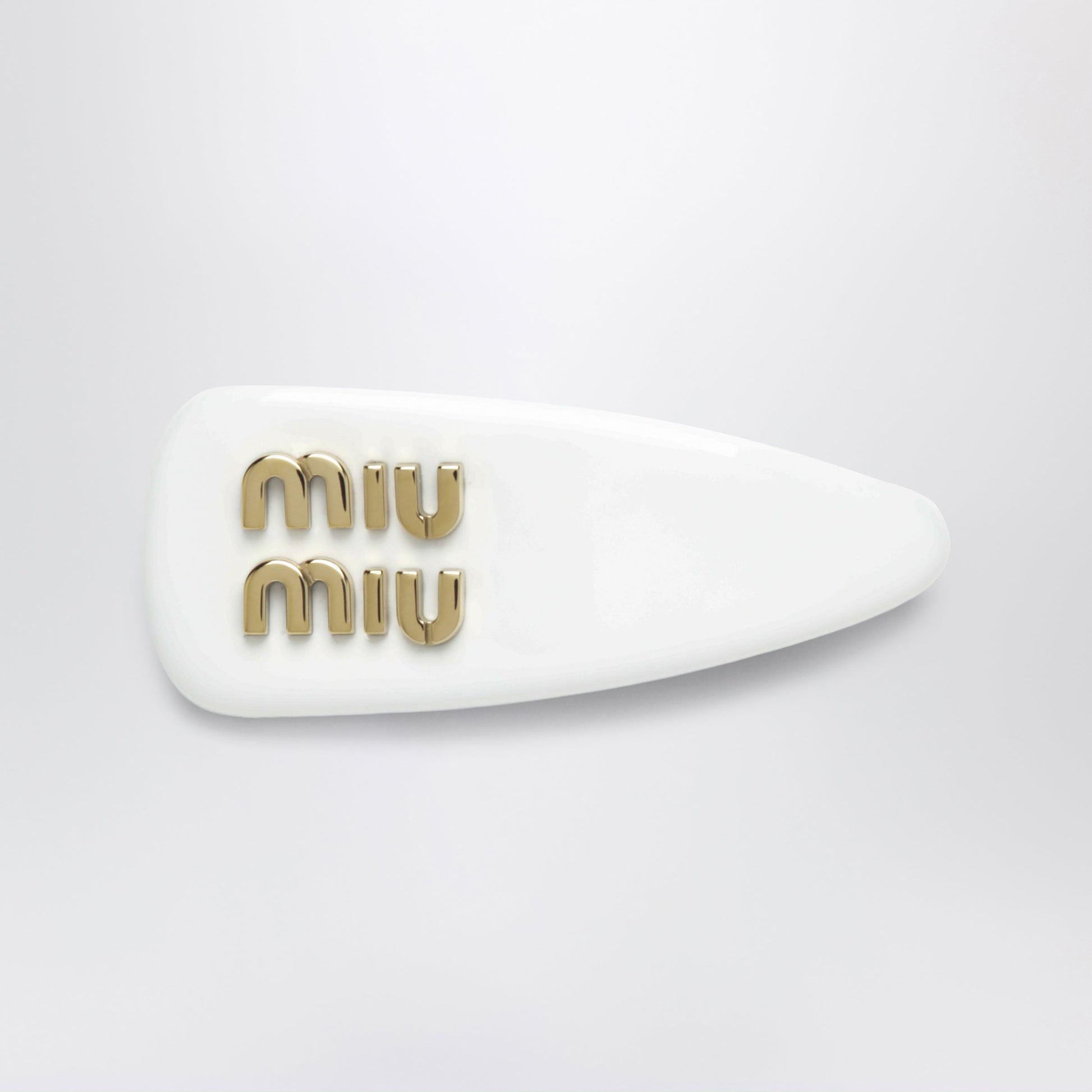 Miu Miu White Patent Leather Clip Women MIU MIU
