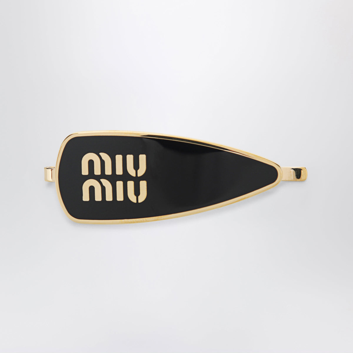 Miu Miu Black Enameled Metal Clip Women MIU MIU