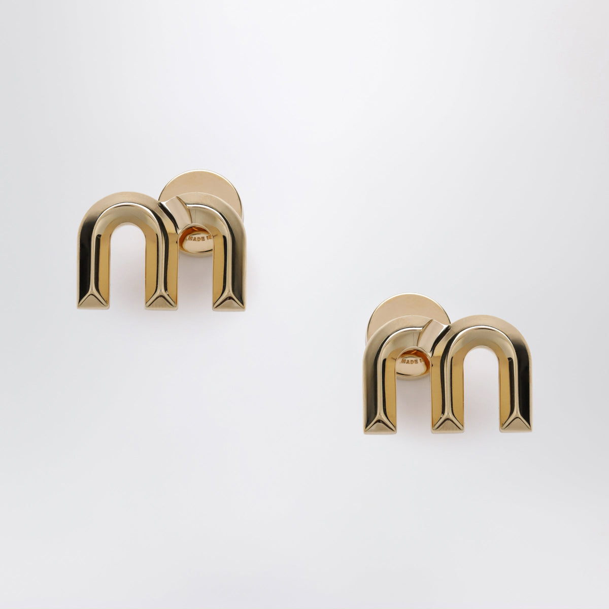 Miu Miu Gold Brass Earrings Women MIU MIU