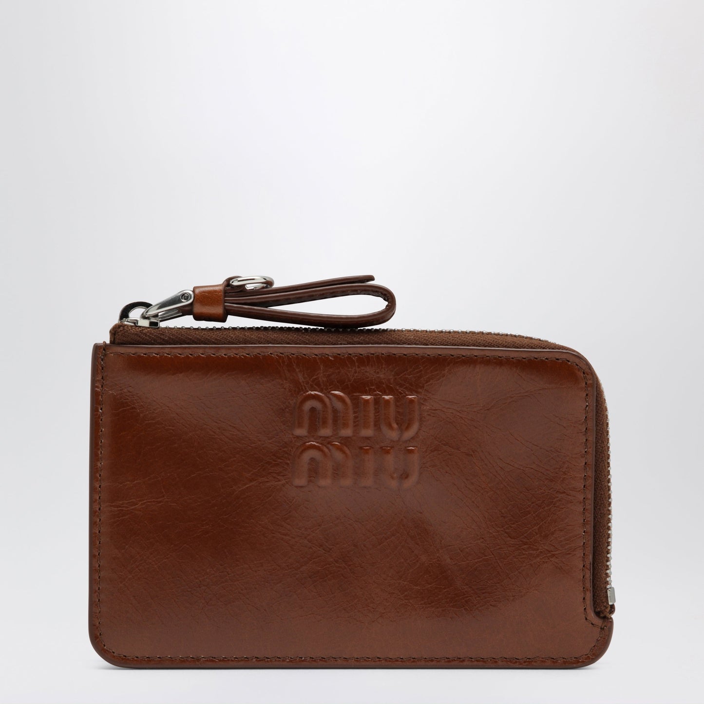 Miu Miu Rosewood Envelope Card Holder In Calfskin Women MIU MIU