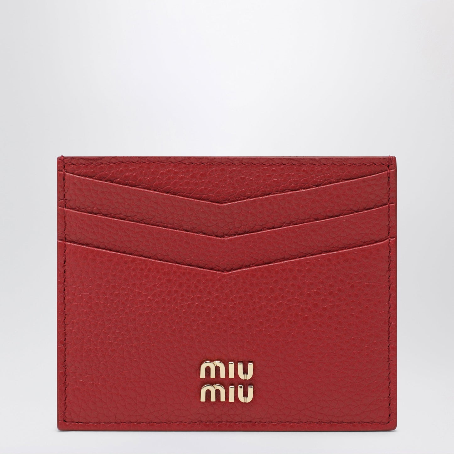 Miu Miu Red Leather Card Holder Women MIU MIU