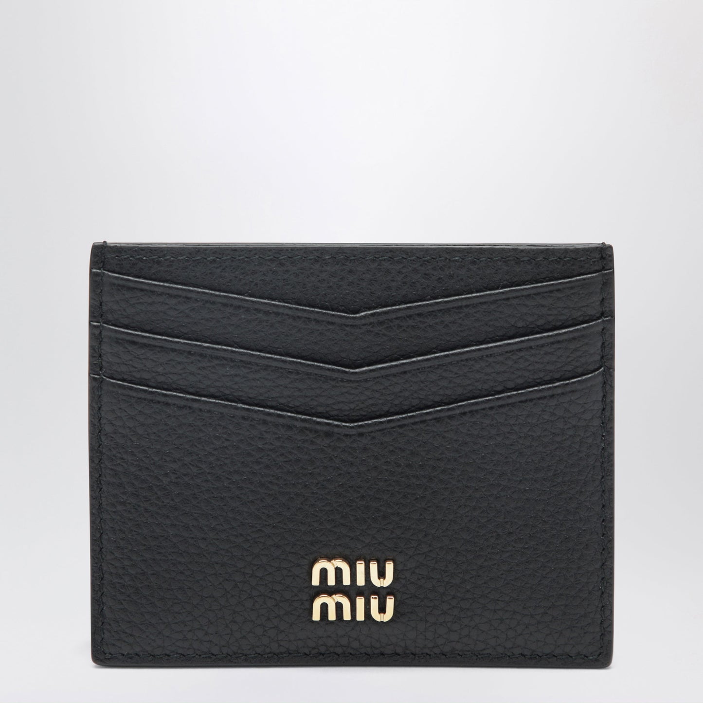 Miu Miu Black Leather Card Holder Women MIU MIU