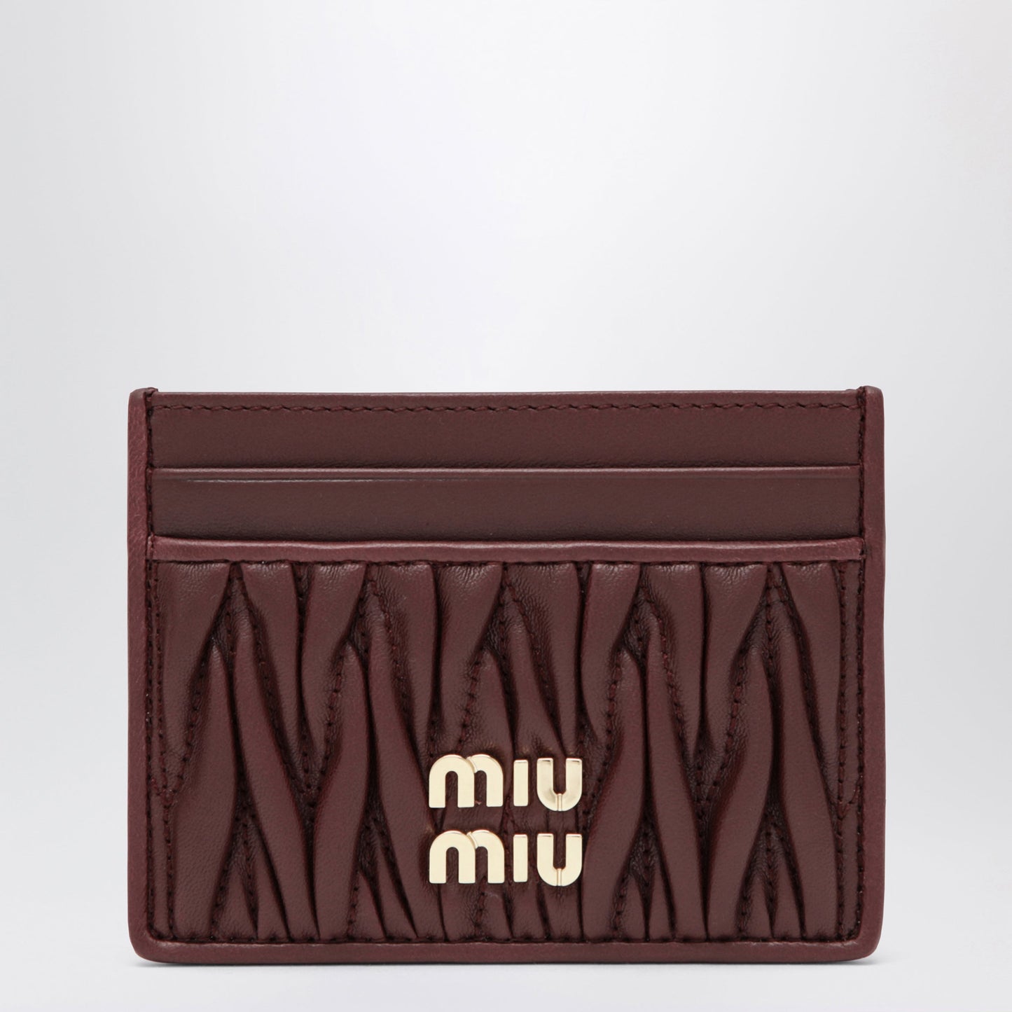 Miu Miu Bordeaux Matelasse Nappa Card Holder Women MIU MIU