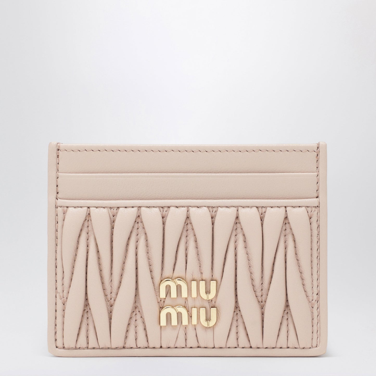 Miu Miu Powder Pink Card Holder In Matelasse Nappa Leather Women MIU MIU