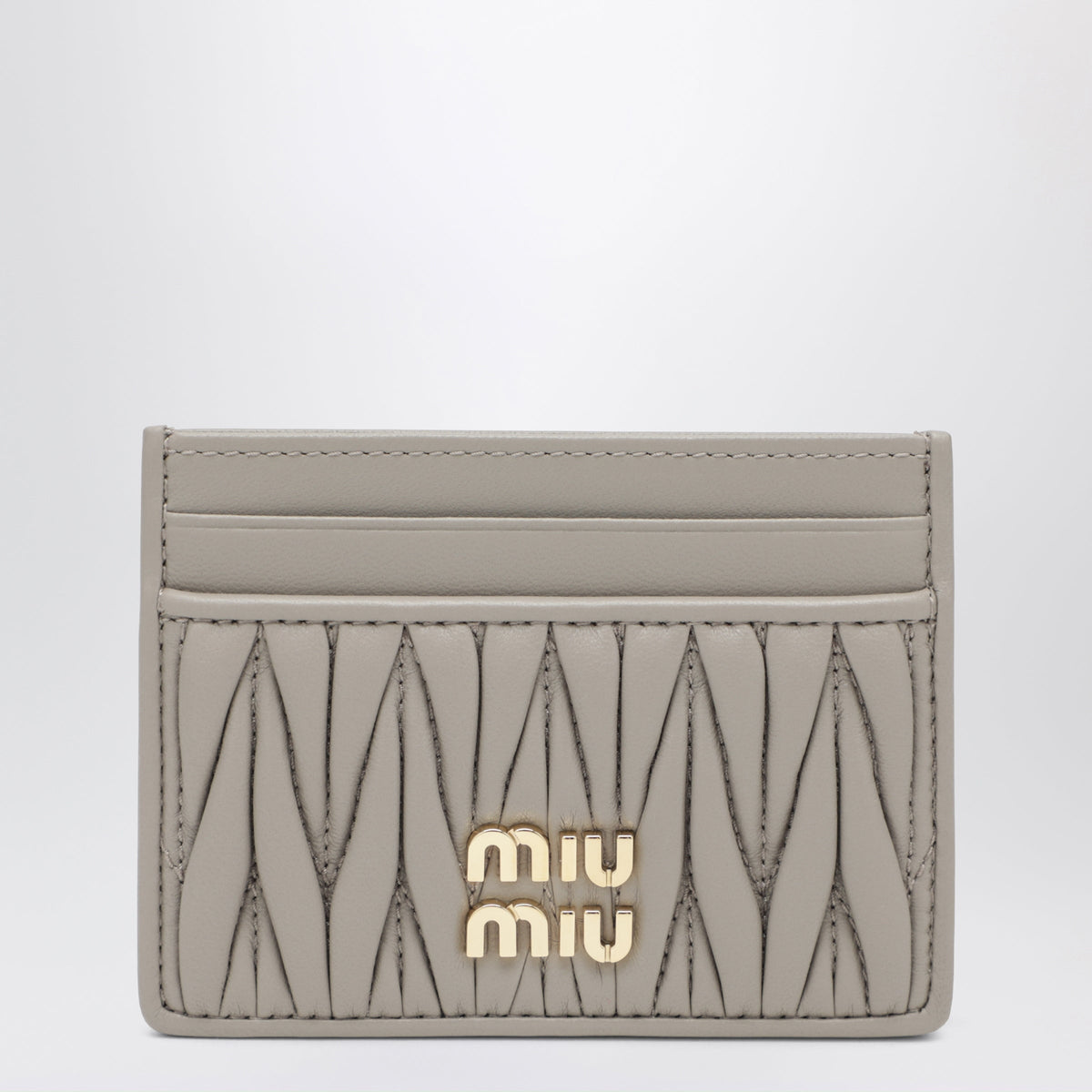 Miu Miu Pomice Card Holder In Matelasse Nappa Leather Women MIU MIU