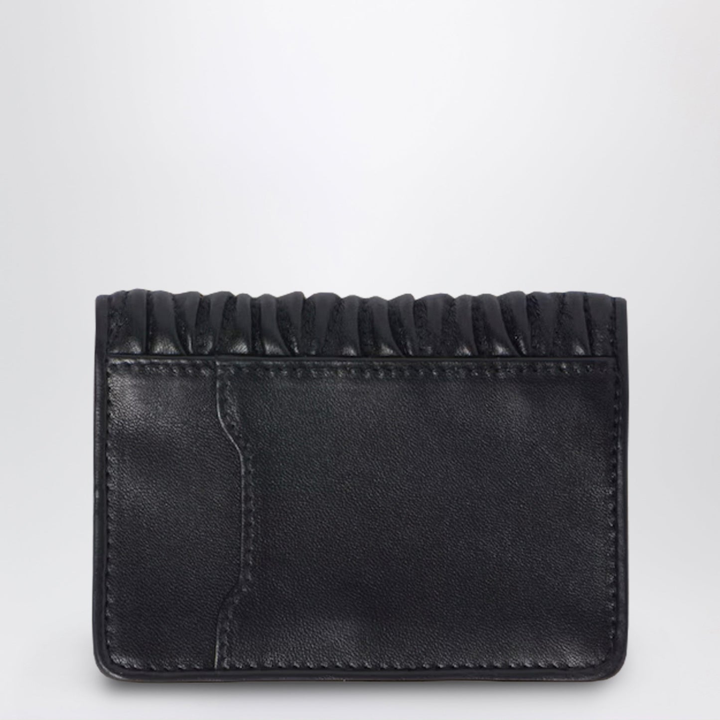 Miu Miu Black Matelasse Nappa Card Holder Women MIU MIU