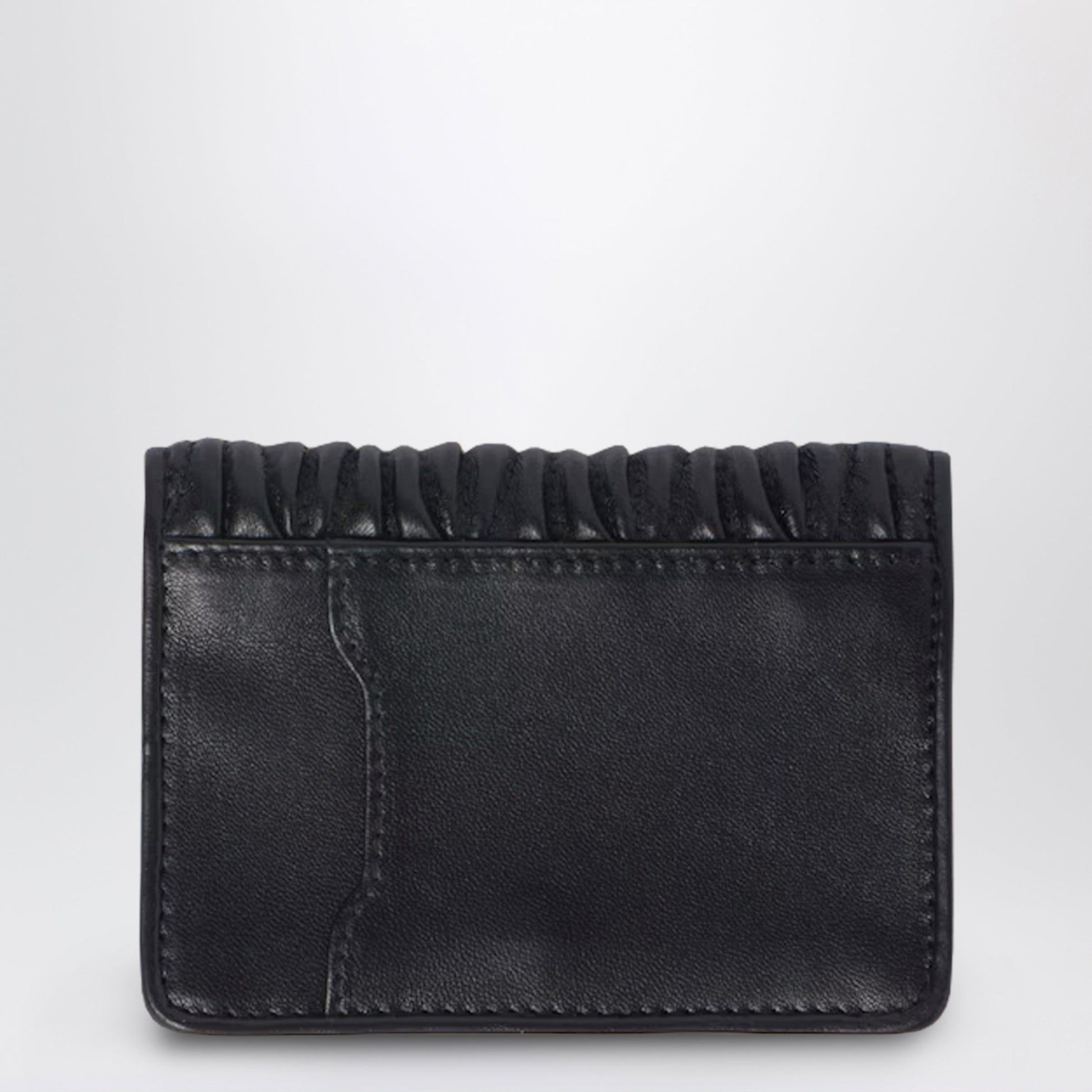 Miu Miu Black Matelasse Nappa Card Holder Women MIU MIU