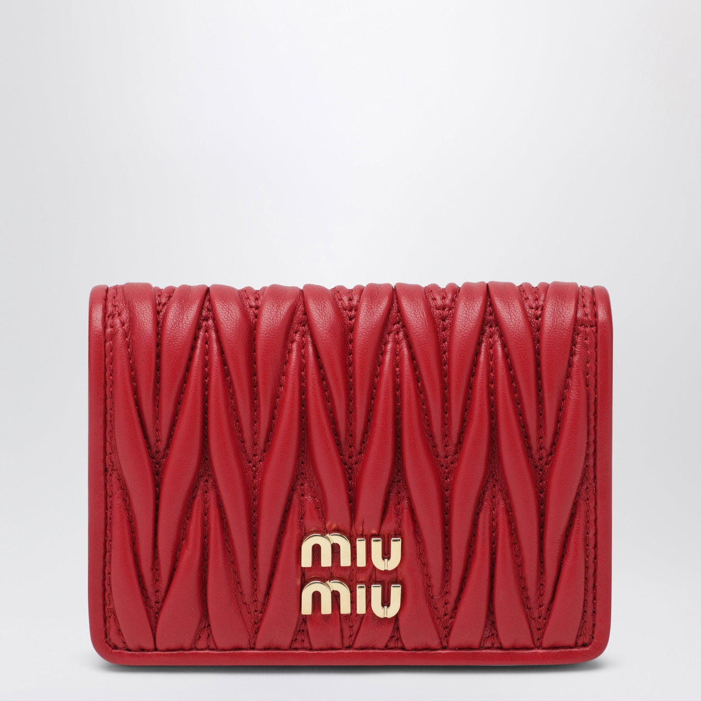 Miu Miu Black Card Holder In Matelasse Nappa Leather Women MIU MIU