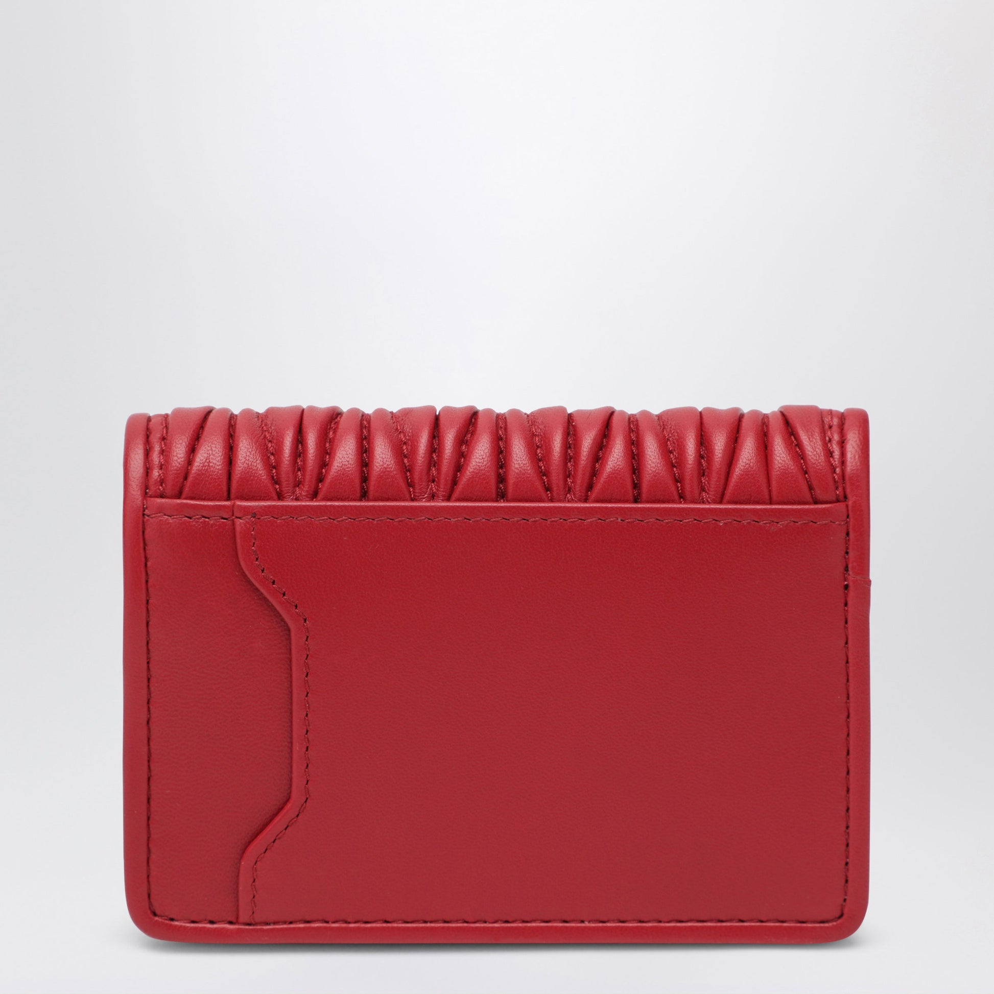 Miu Miu Black Card Holder In Matelasse Nappa Leather Women MIU MIU