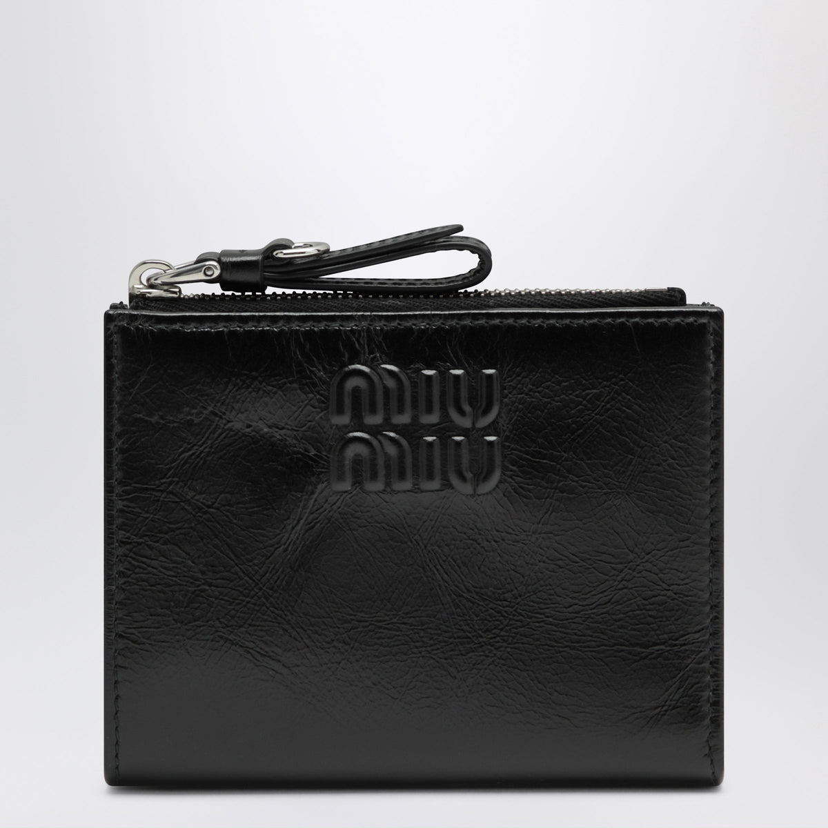 Miu Miu Small Black Leather Wallet Women MIU MIU