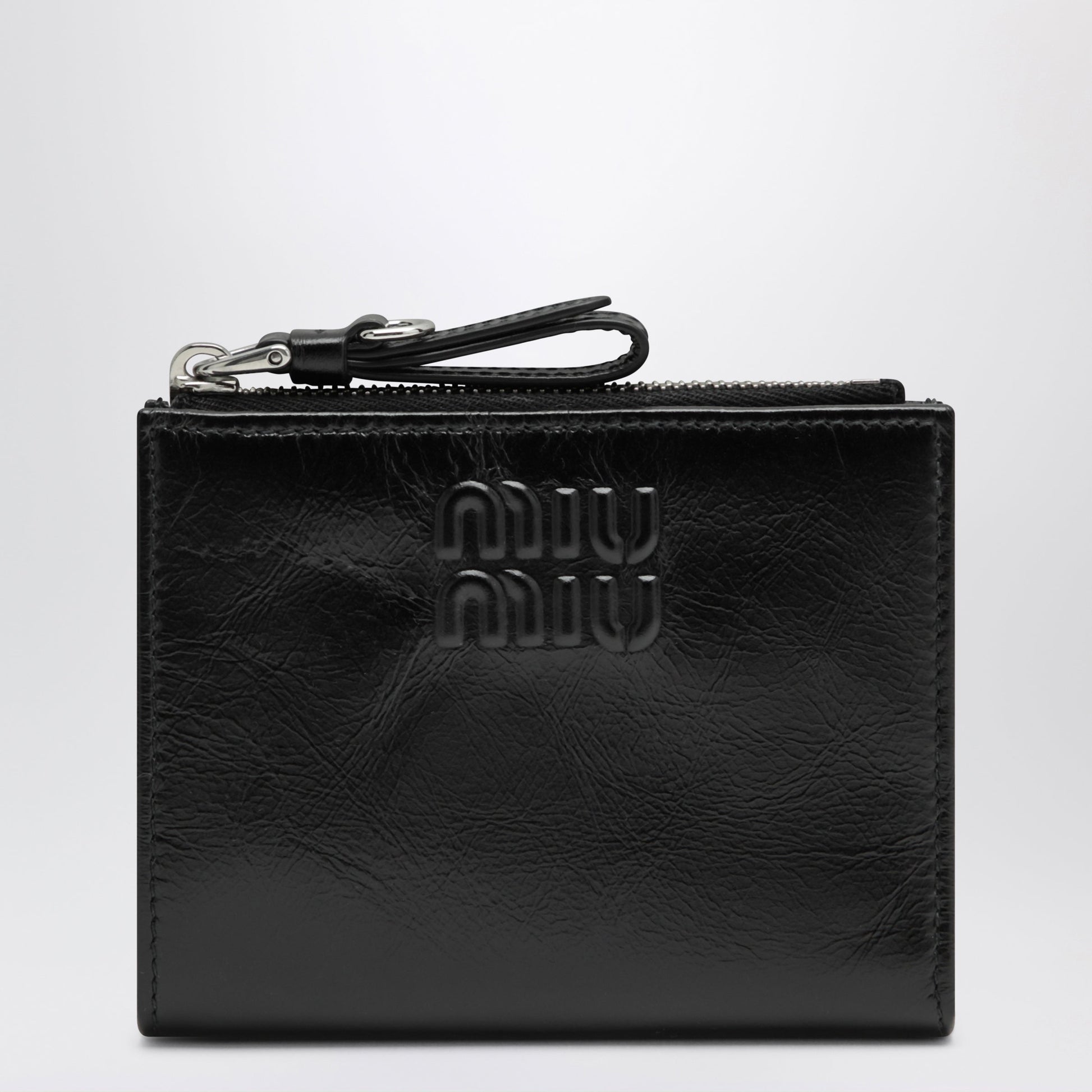 Miu Miu Small Black Leather Wallet Women MIU MIU