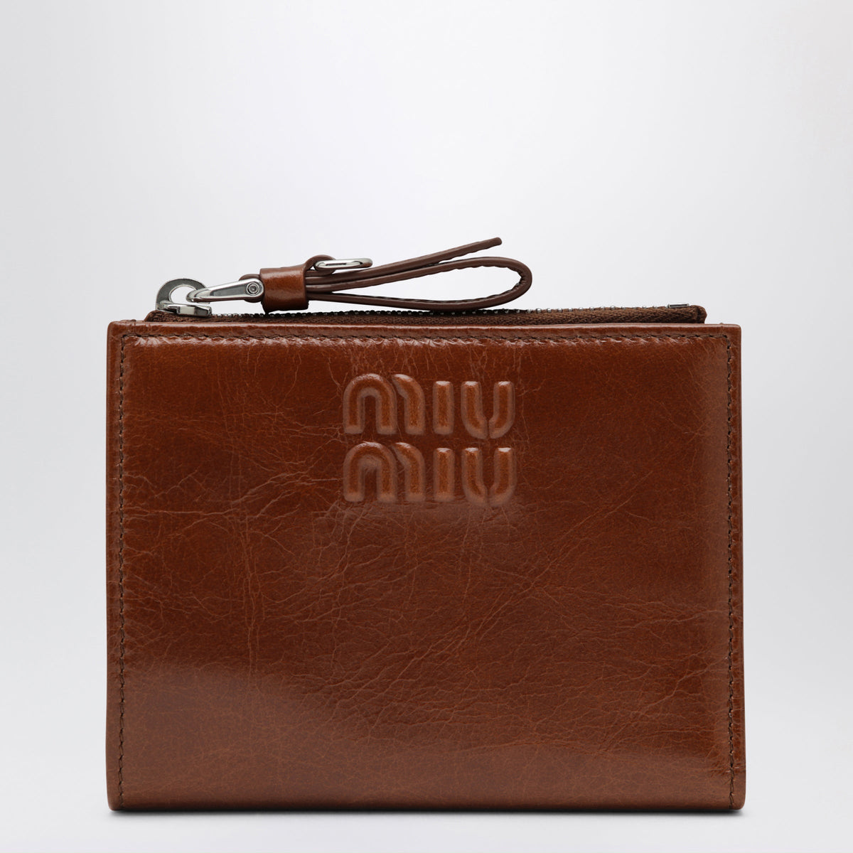 Miu Miu Small Brown Leather Wallet Women MIU MIU