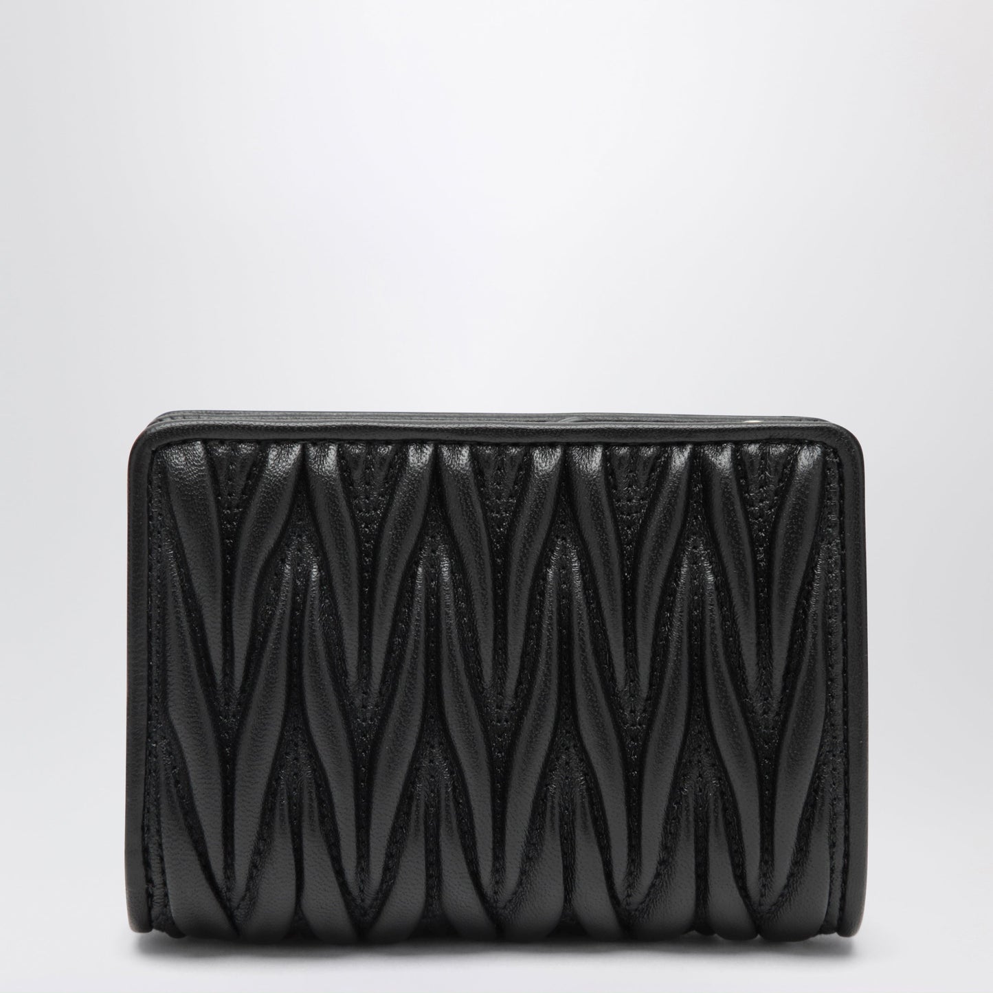 Miu Miu Small Black Matelasse Nappa Wallet Women MIU MIU