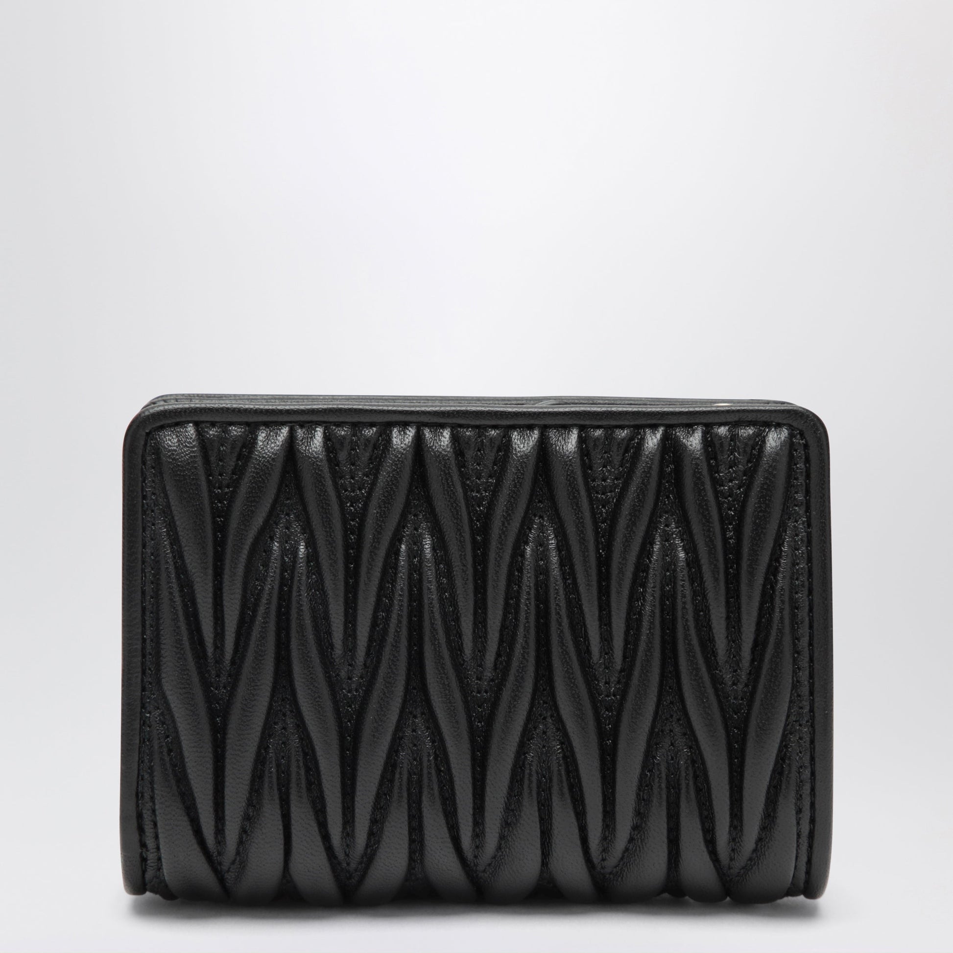Miu Miu Small Black Matelasse Nappa Wallet Women MIU MIU