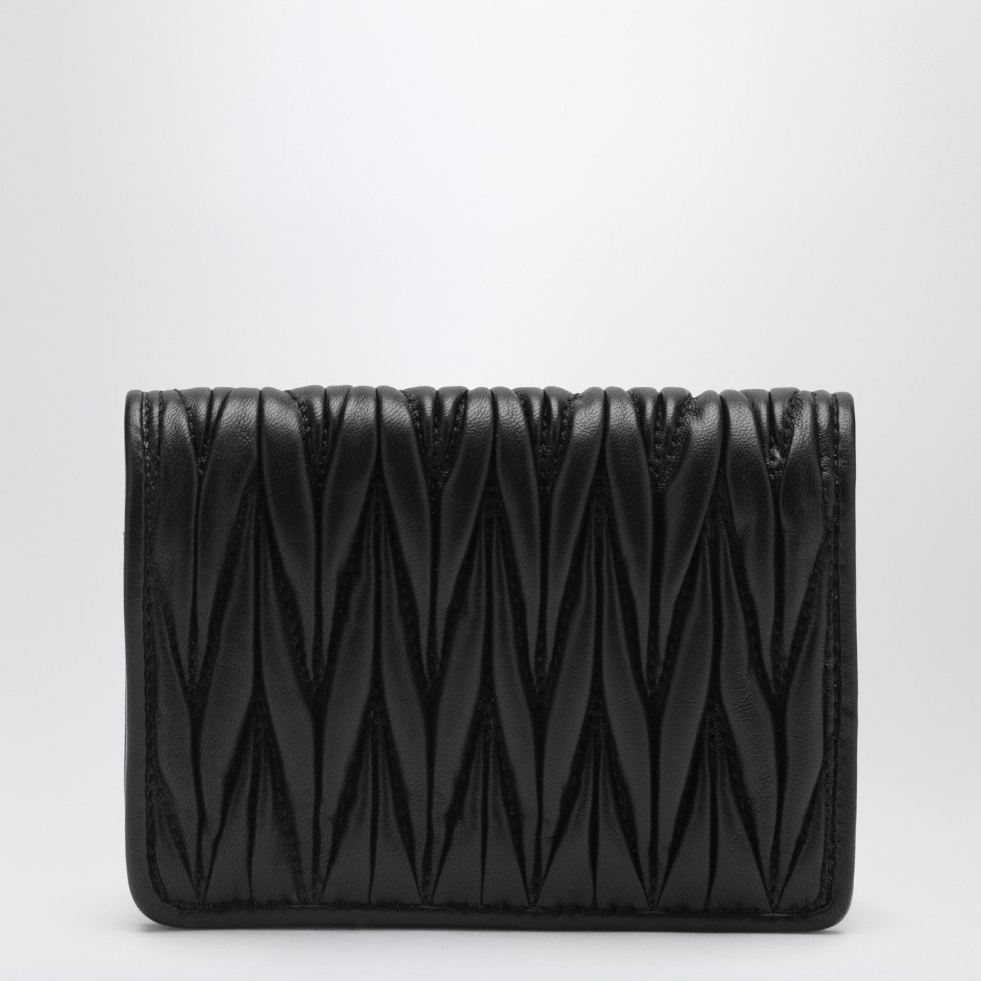 Miu Miu Compact Wallet In Black Quilted Nappa Women MIU MIU