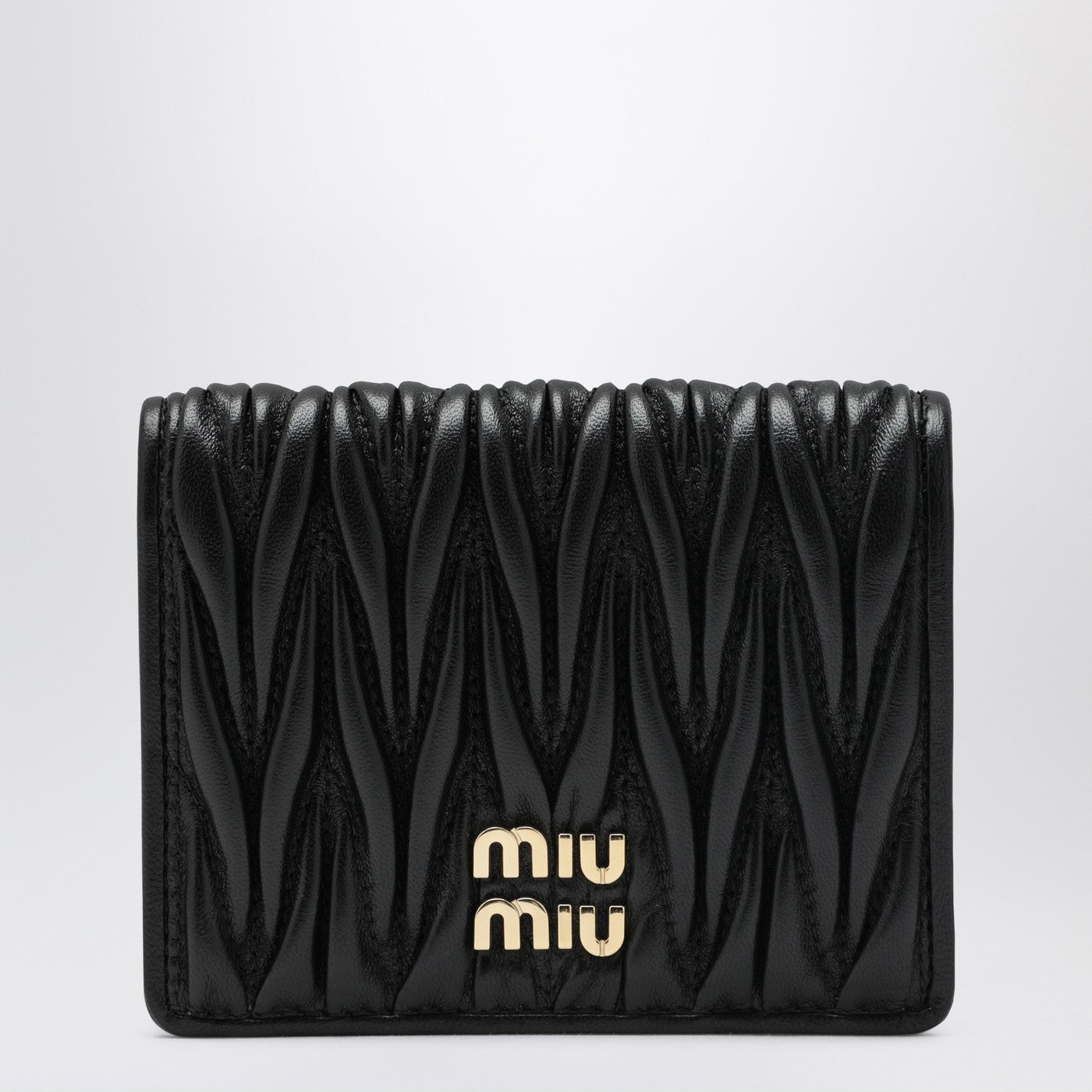 Miu Miu Black Wallet In Matelasse Nappa Leather Women MIU MIU