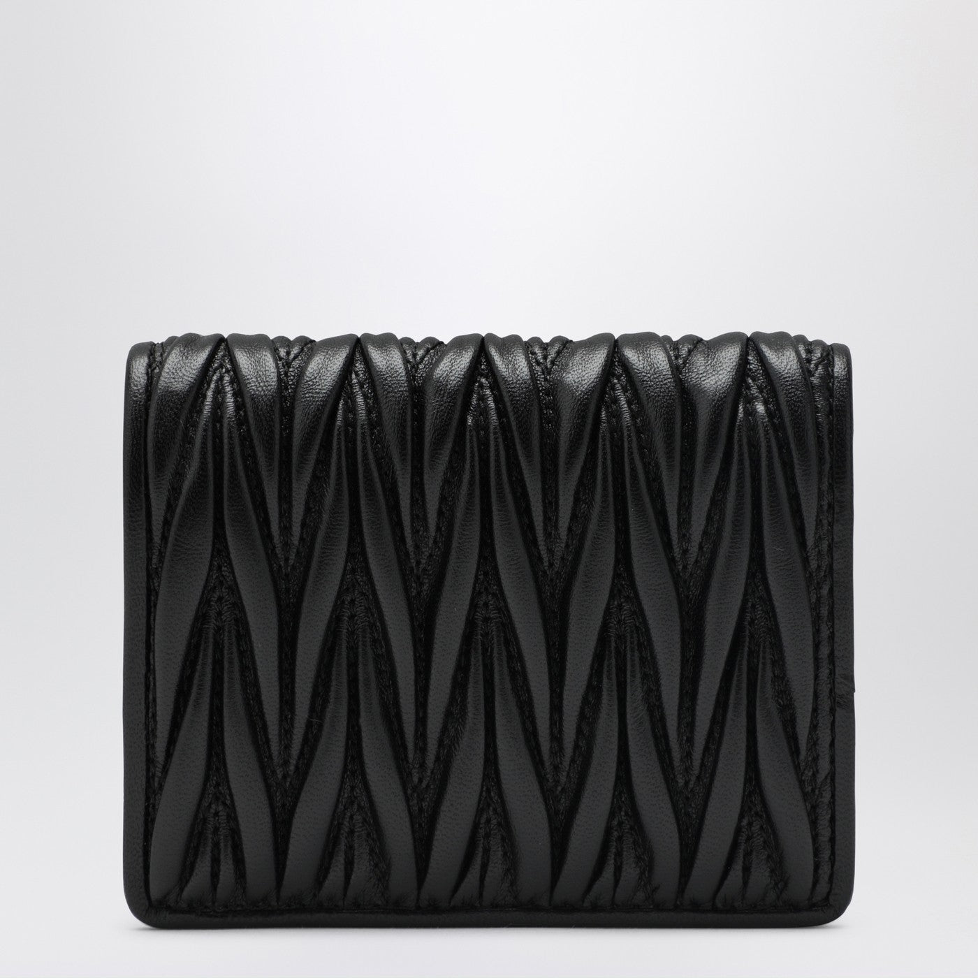 Miu Miu Black Wallet In Matelasse Nappa Leather Women MIU MIU