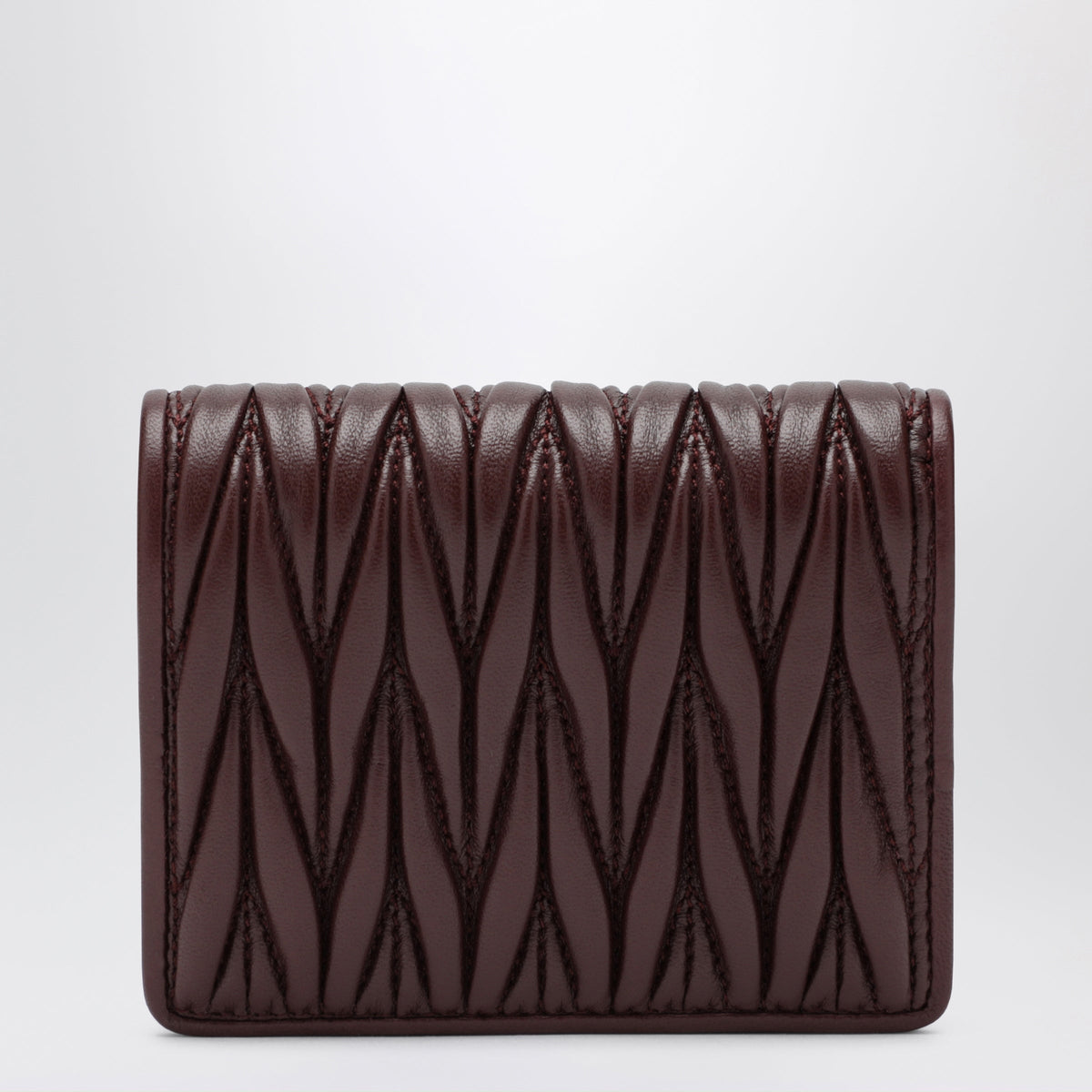 Miu Miu Wallet In Matelasse Nappa Leather, Burgundy Women MIU MIU