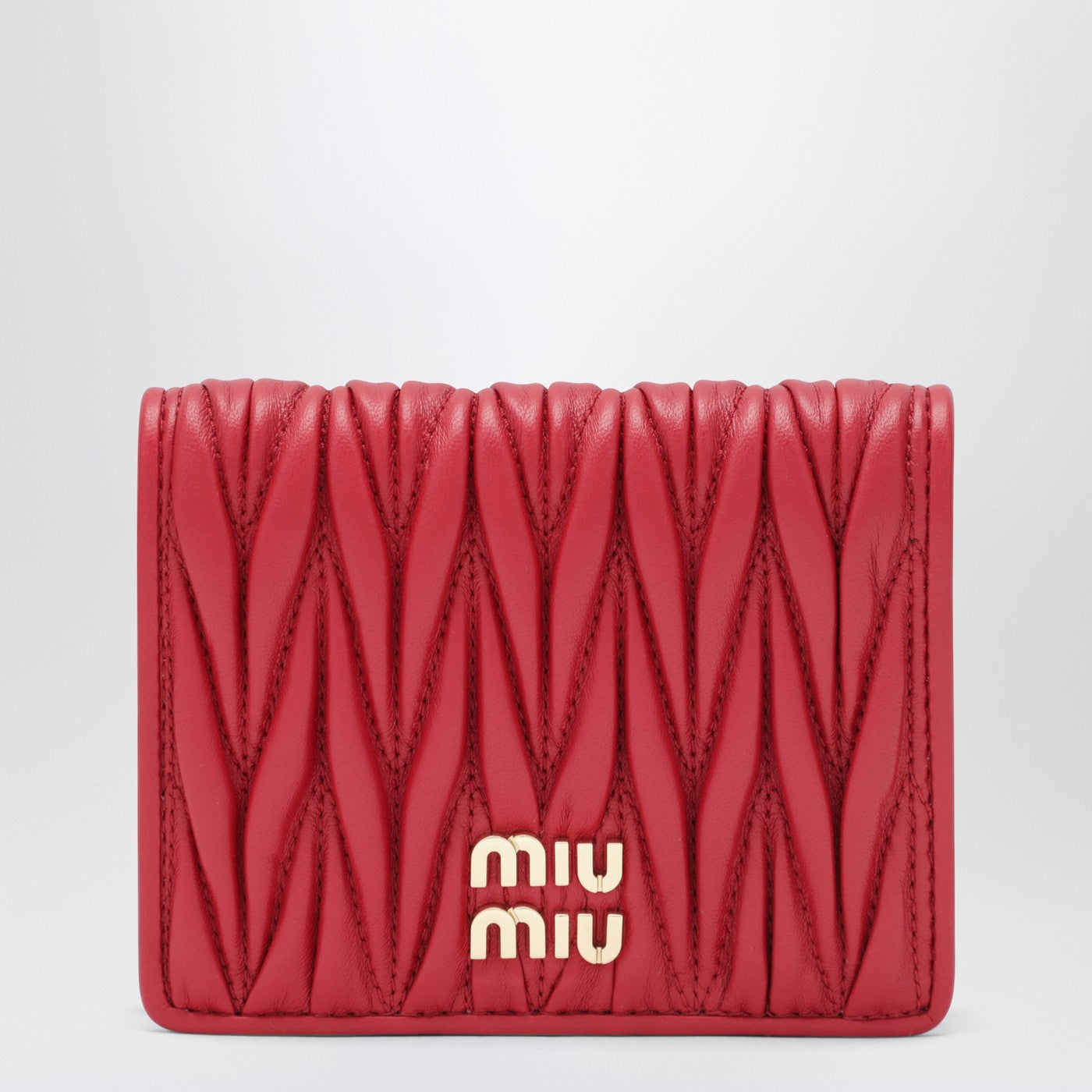 Miu Miu Red Matelasse Nappa Wallet Women MIU MIU