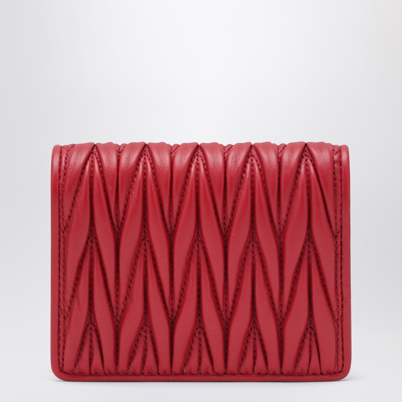 Miu Miu Red Matelasse Nappa Wallet Women MIU MIU