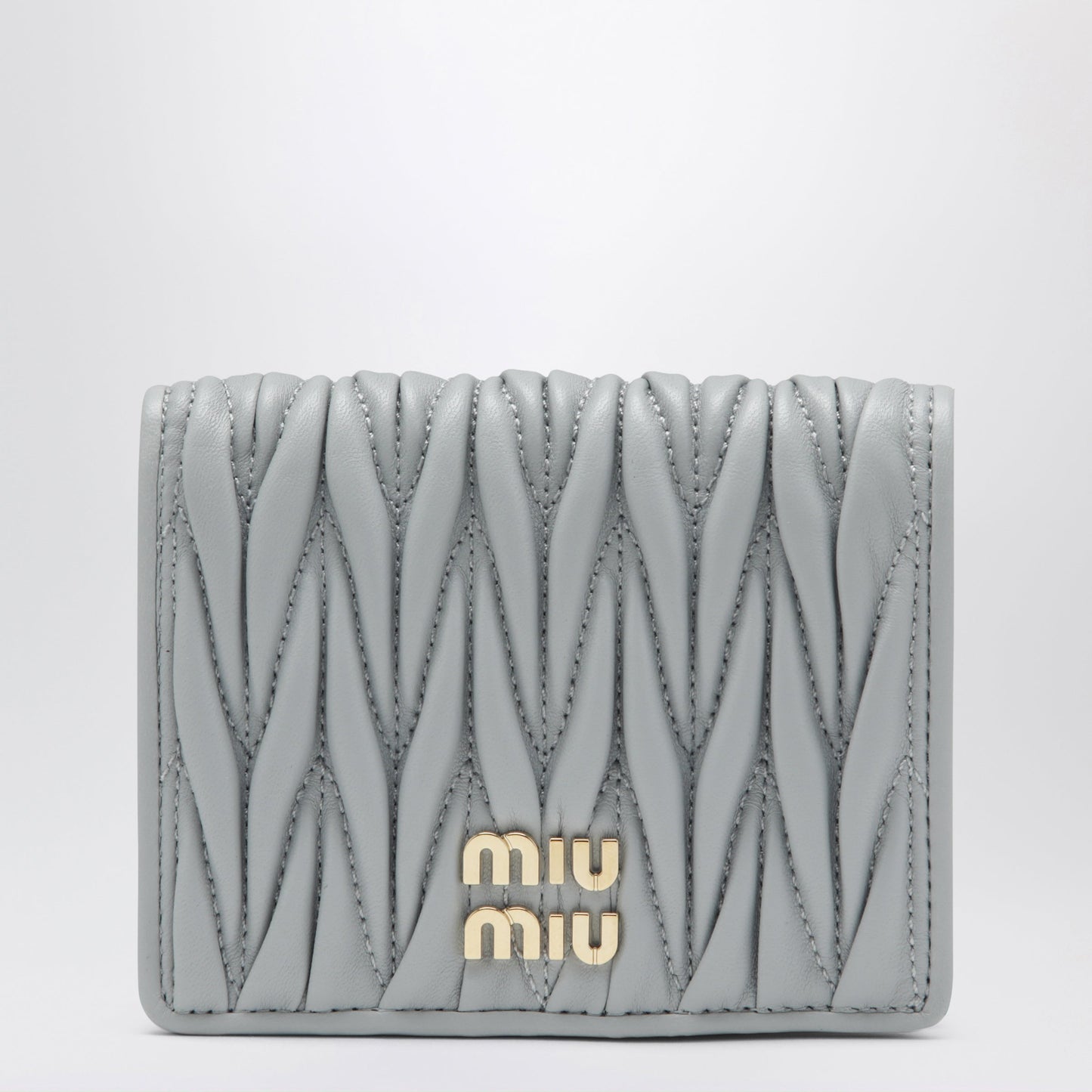 Miu Miu Pearl Matelasse Nappa Leather Wallet Women MIU MIU
