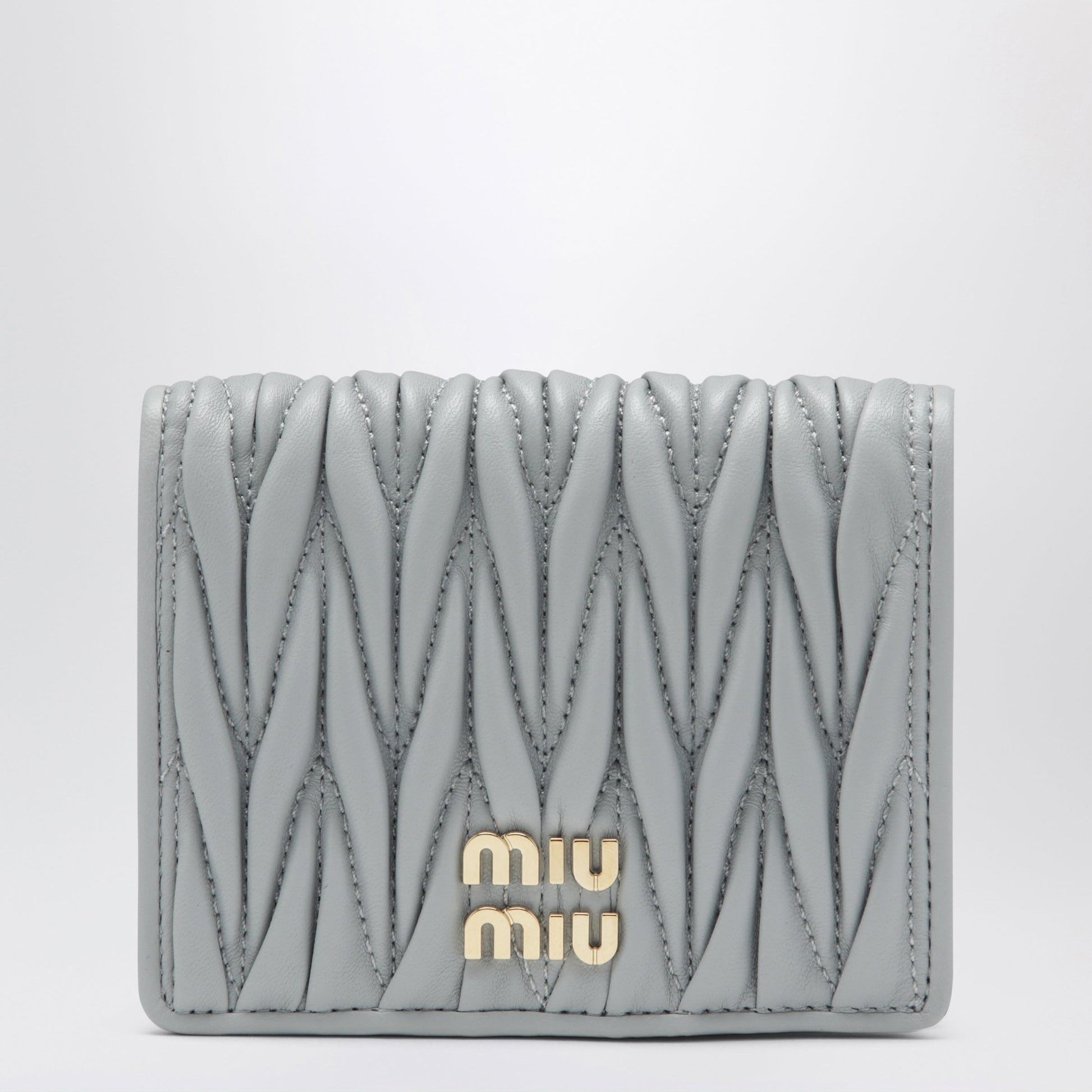 Miu Miu Pearl Matelasse Nappa Leather Wallet Women MIU MIU