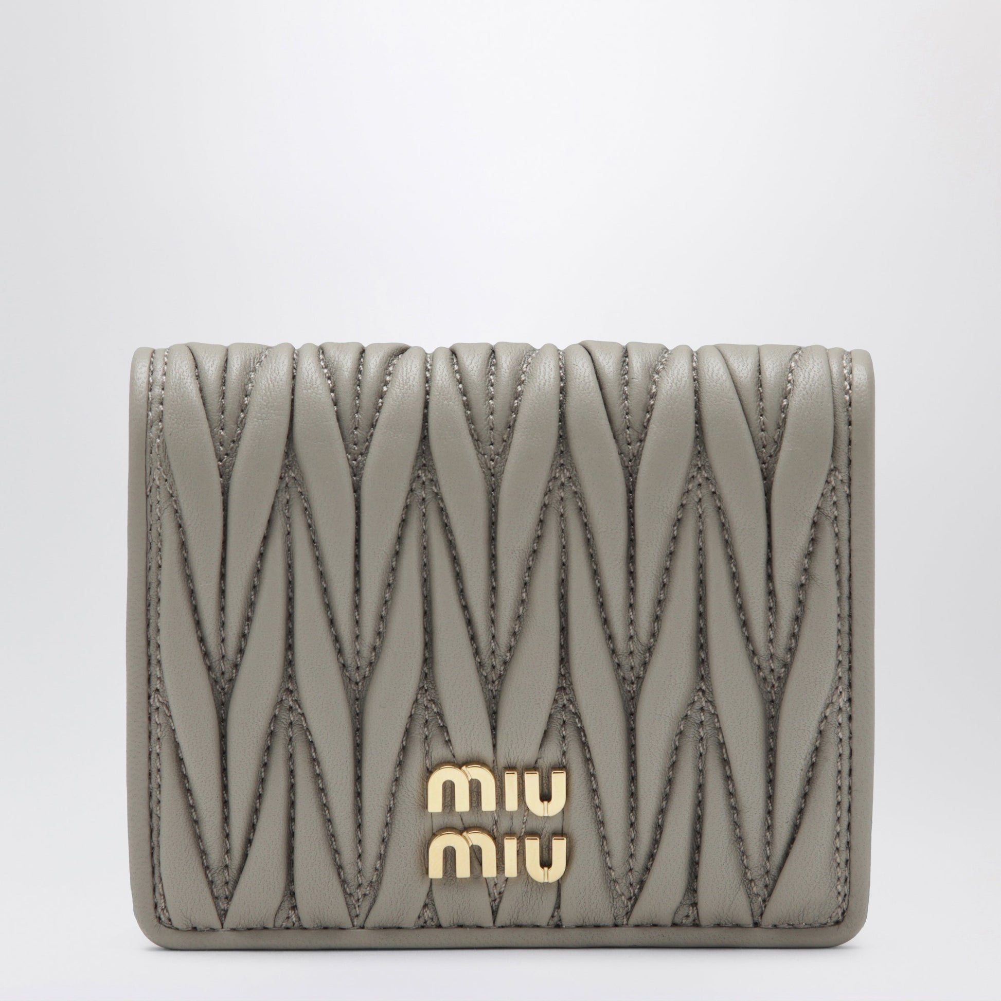Miu Miu Pumice Matelasse Nappa Leather Wallet Women MIU MIU