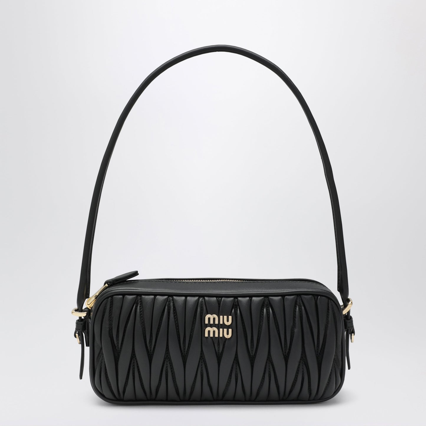 Miu Miu Quilted Nappa Leather Pouch In Black Women MIU MIU