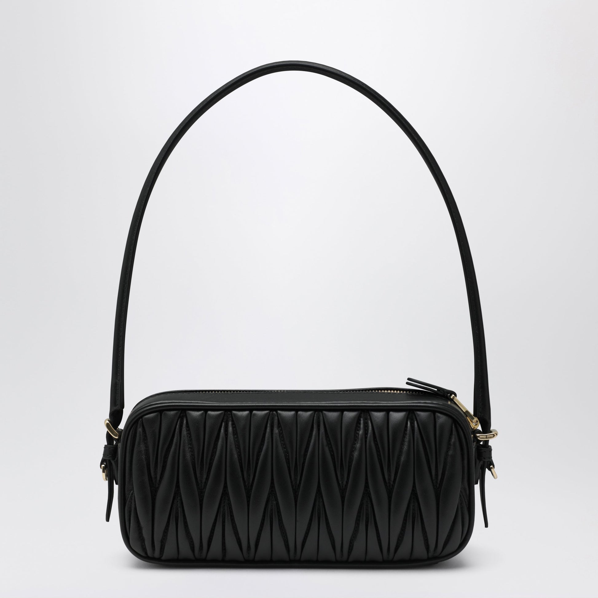Miu Miu Quilted Nappa Leather Pouch In Black Women MIU MIU
