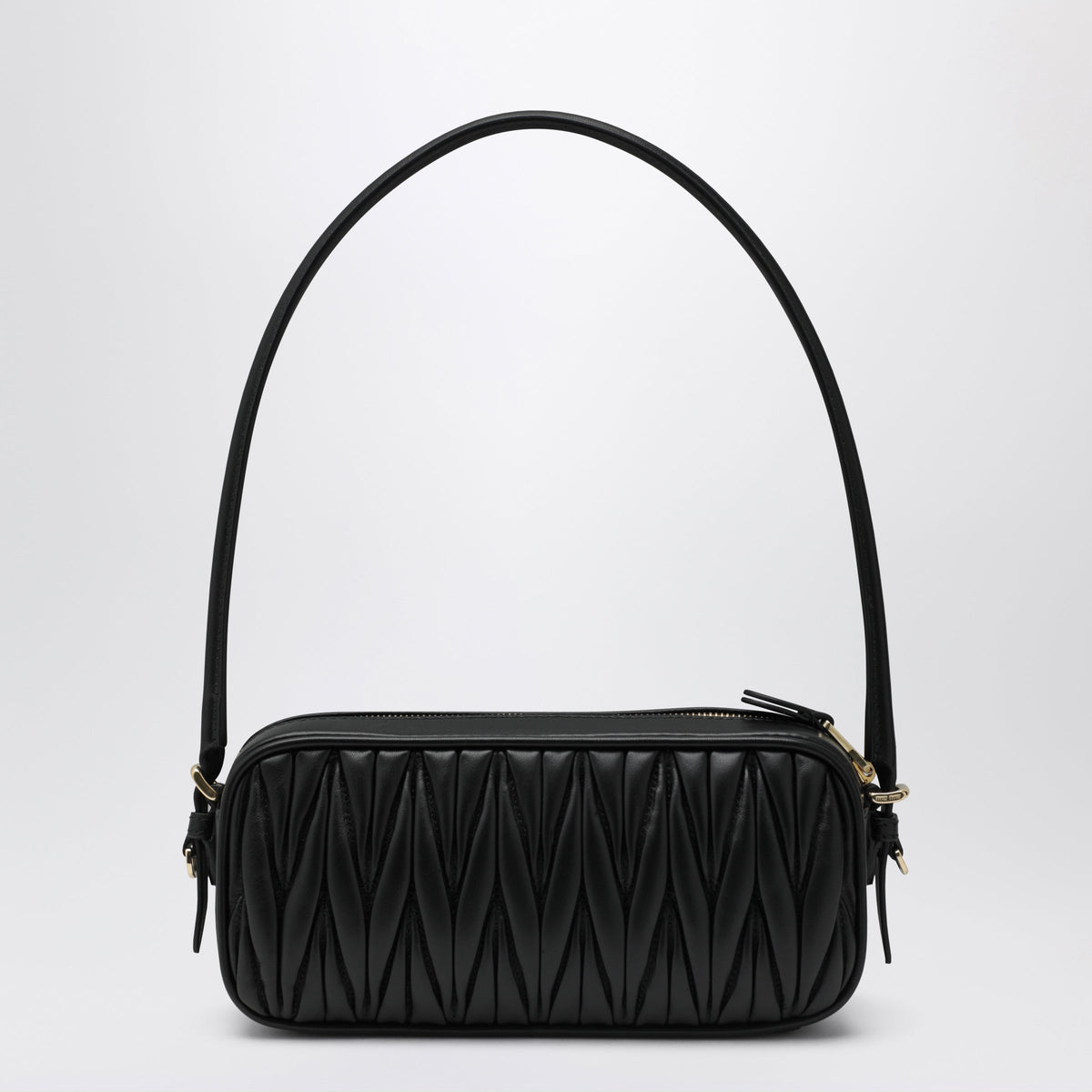 Miu Miu Black Matelasse Nappa Leather Pouch Women MIU MIU