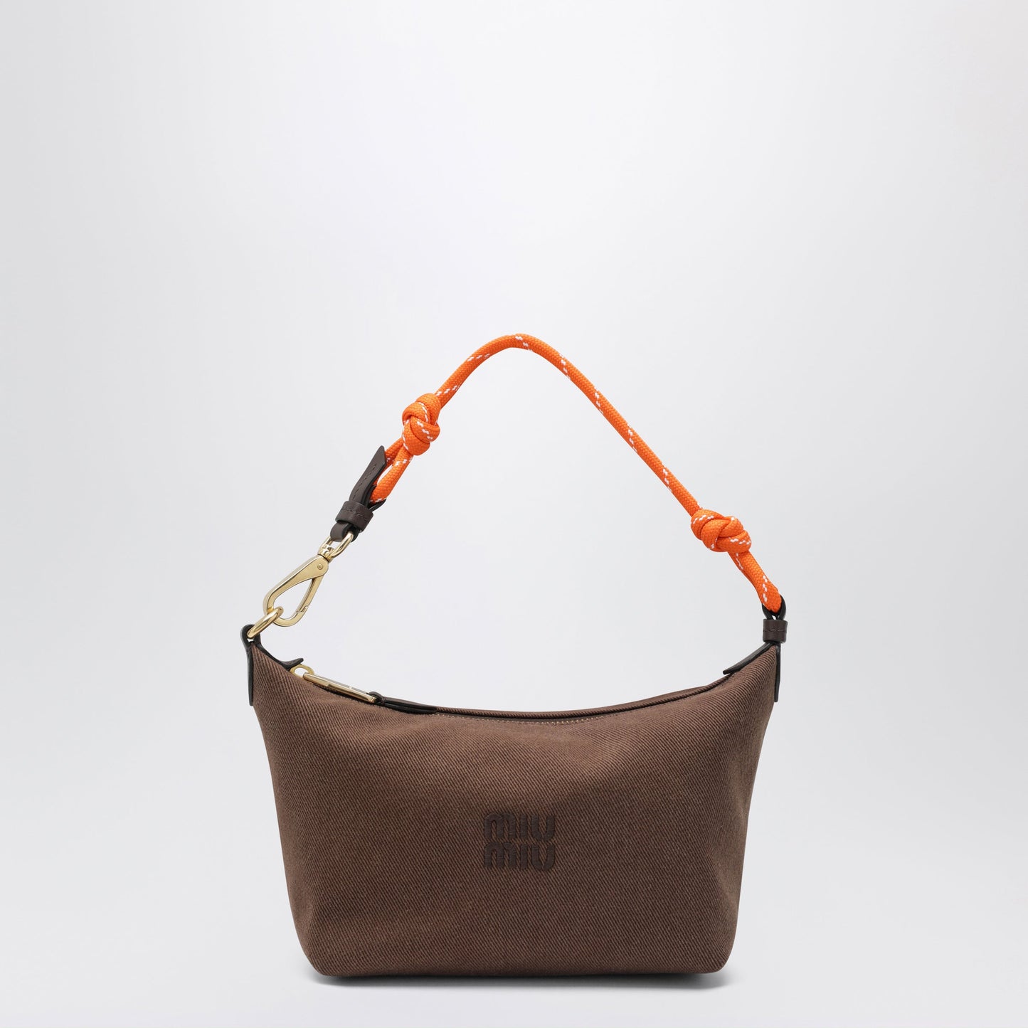 Miu Miu Cocoa/Orange Gabardine Pouch Women MIU MIU