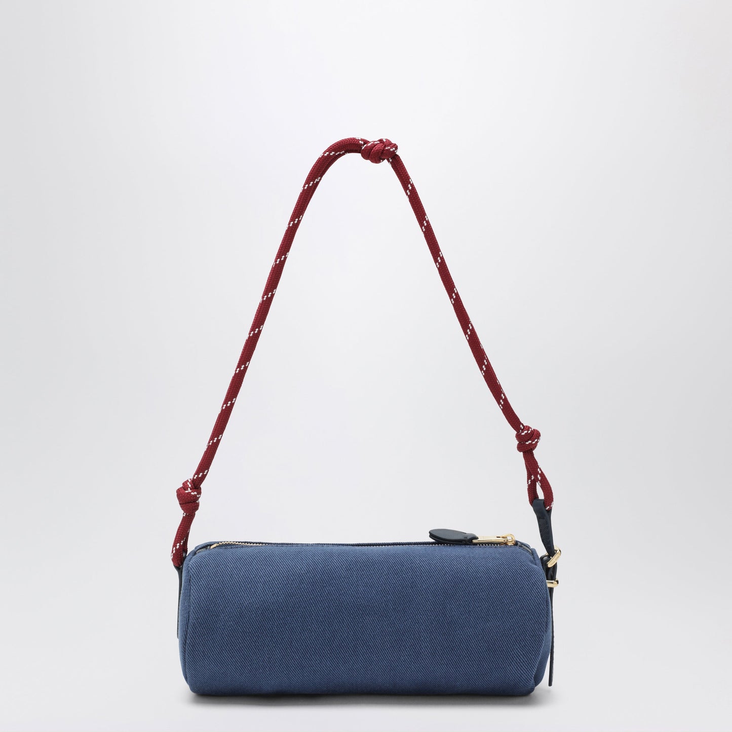 Miu Miu Cotton Gabardine Pouch In Indigo And Amaranth Women MIU MIU