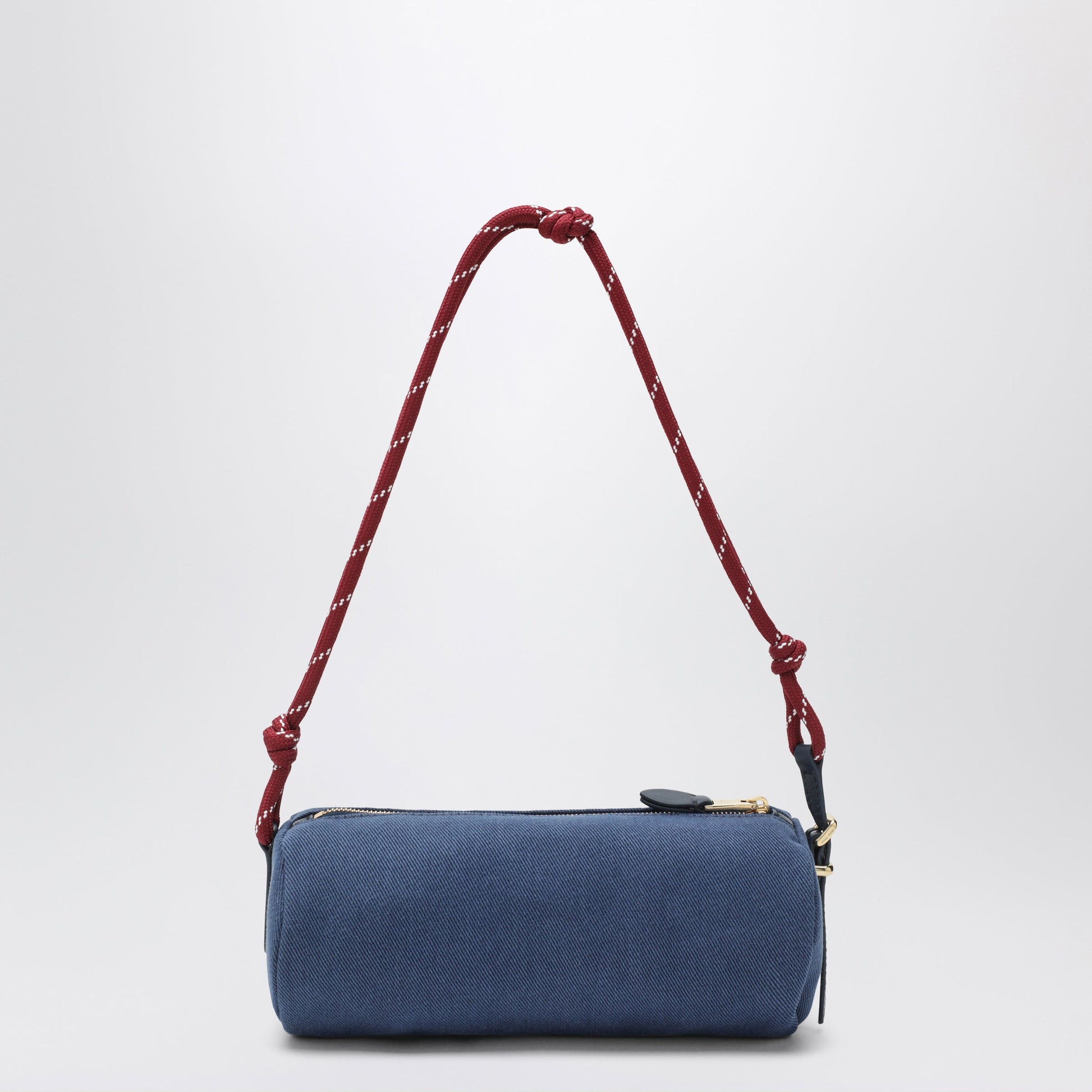 Miu Miu Cotton Gabardine Pouch In Indigo And Amaranth Women MIU MIU