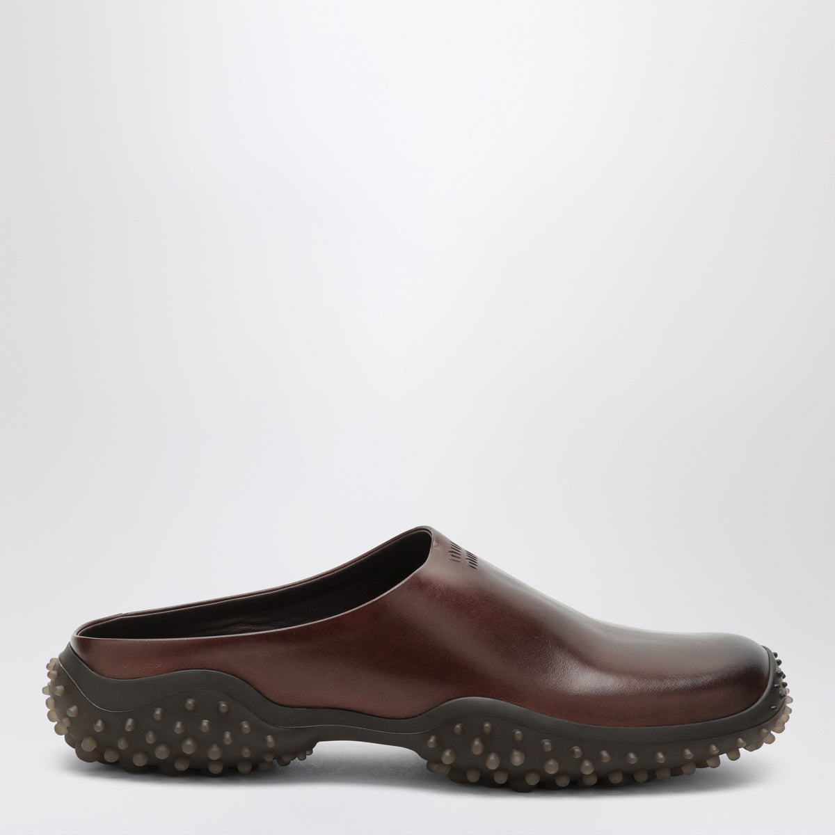 Miu Miu Coffee Brown Leather Mules Women MIU MIU