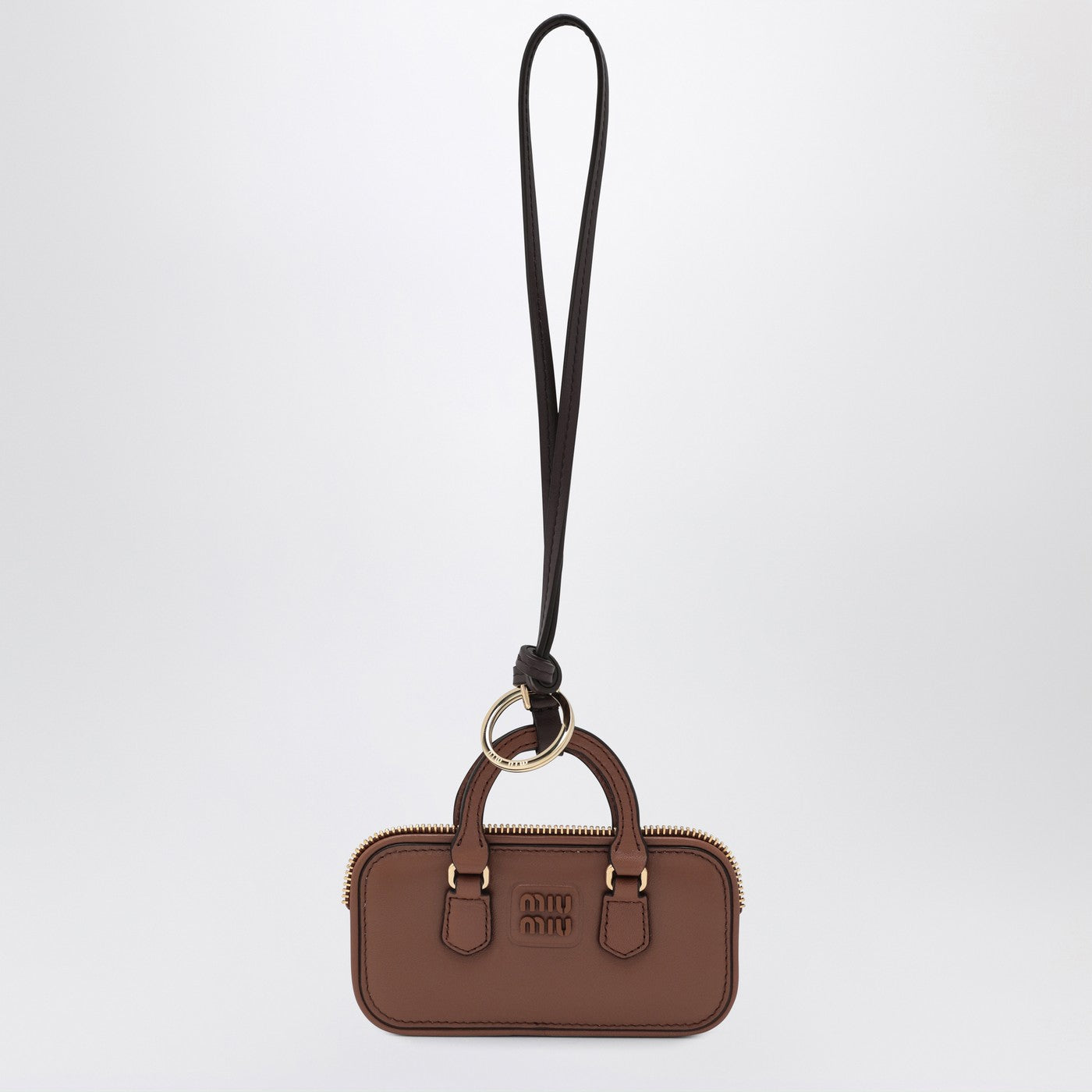 Miu Miu Trick Arcadie In Cognac-Coloured Leather Women MIU MIU